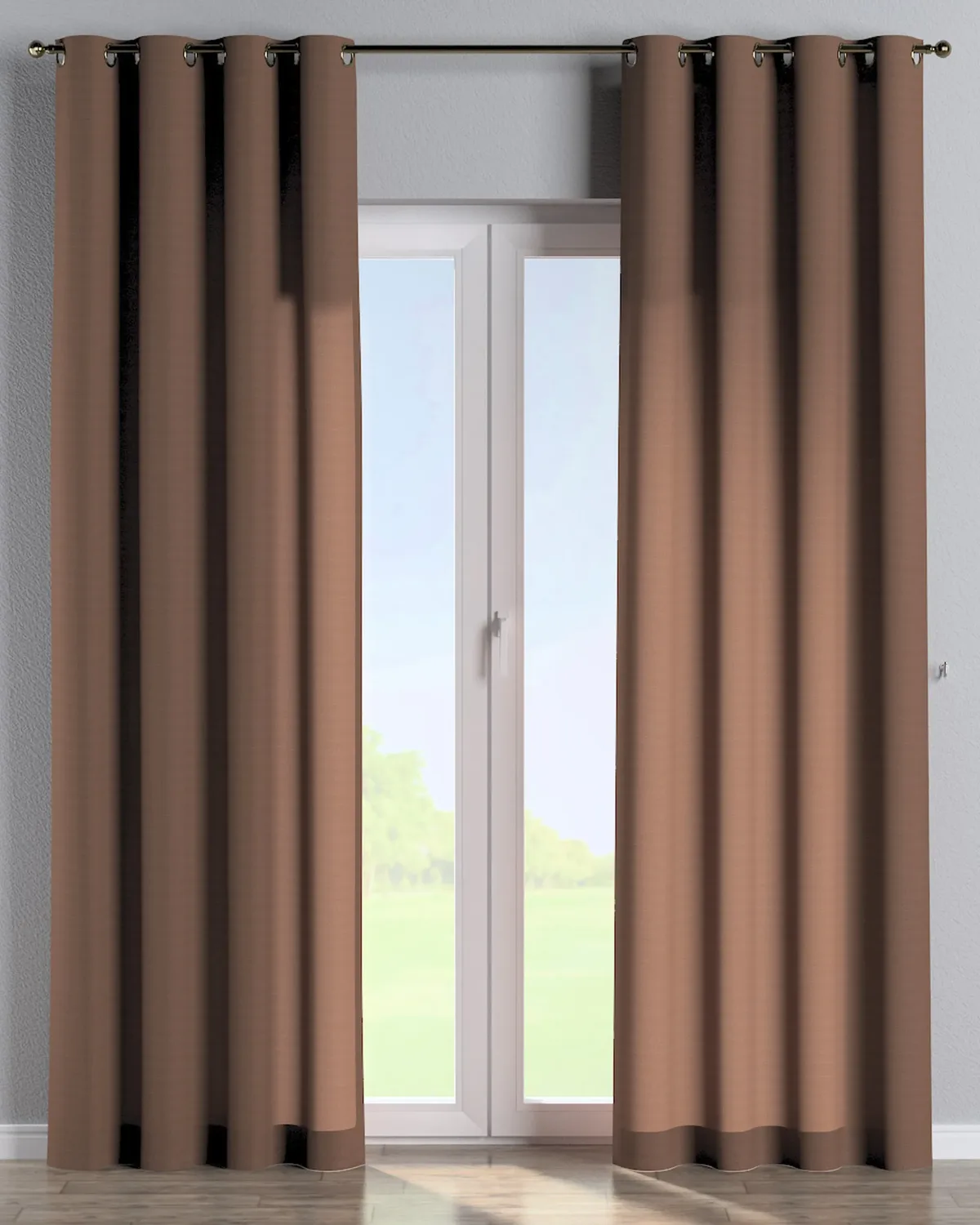 Ösenschal Farbe braun von Dekoria – Produktfoto