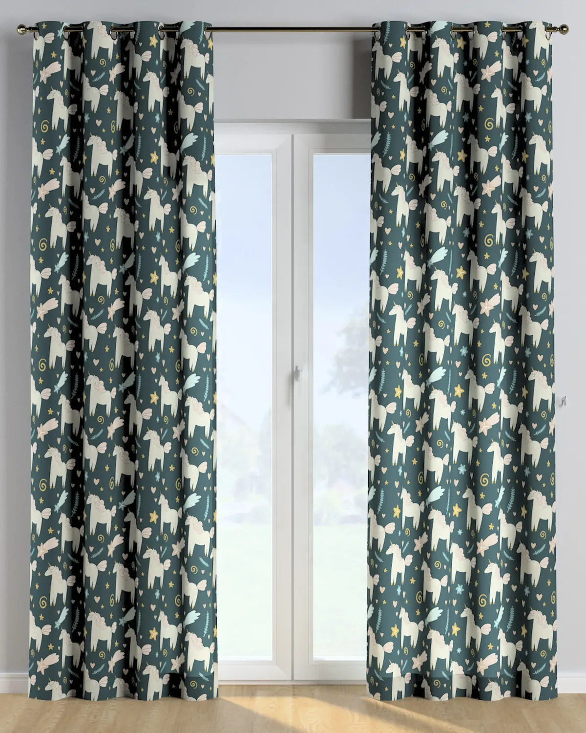 Ösenschal Farbe braun Stoff gemustert by Dekoria – product photo