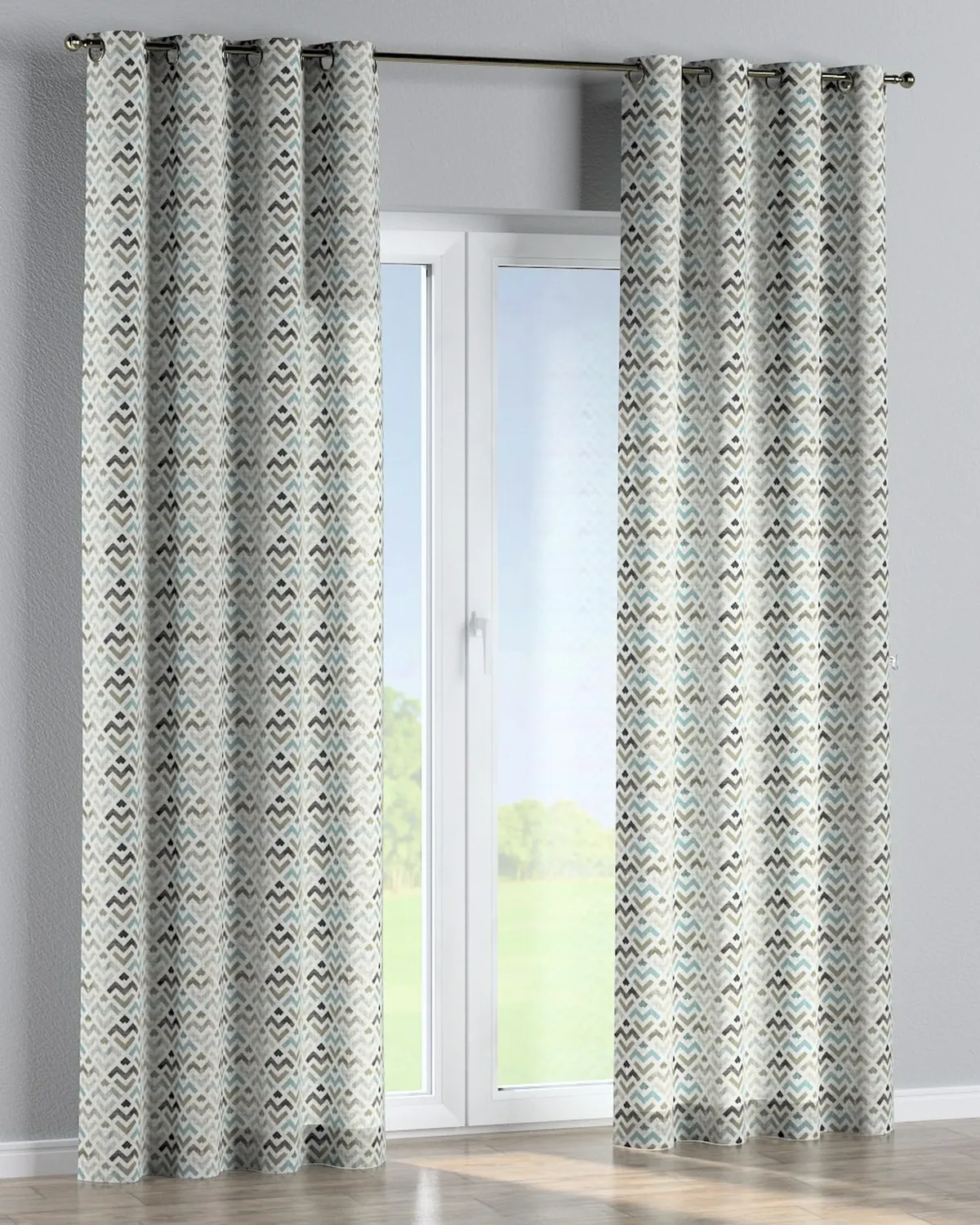 Ösenschal Farbe braun Stoff gemustert van Dekoria – productfoto