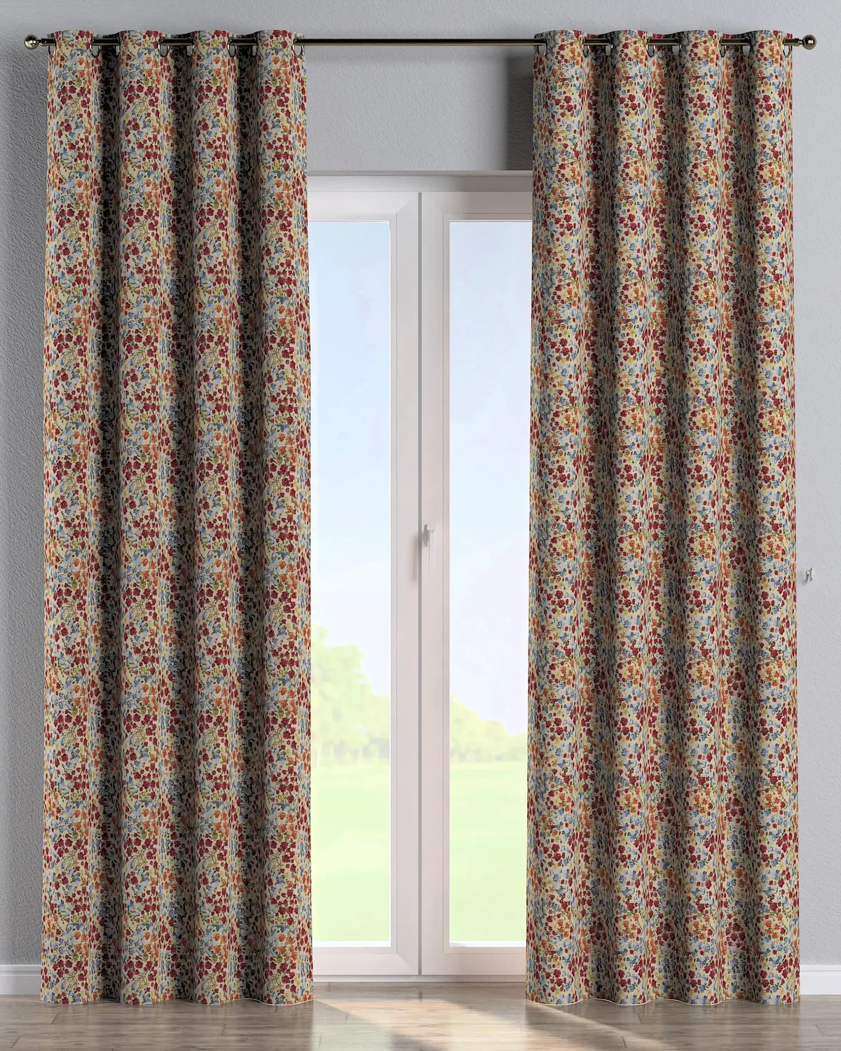 Ösenschal Farbe bunt Stoff strukturiert, gemustert by Dekoria – product photo
