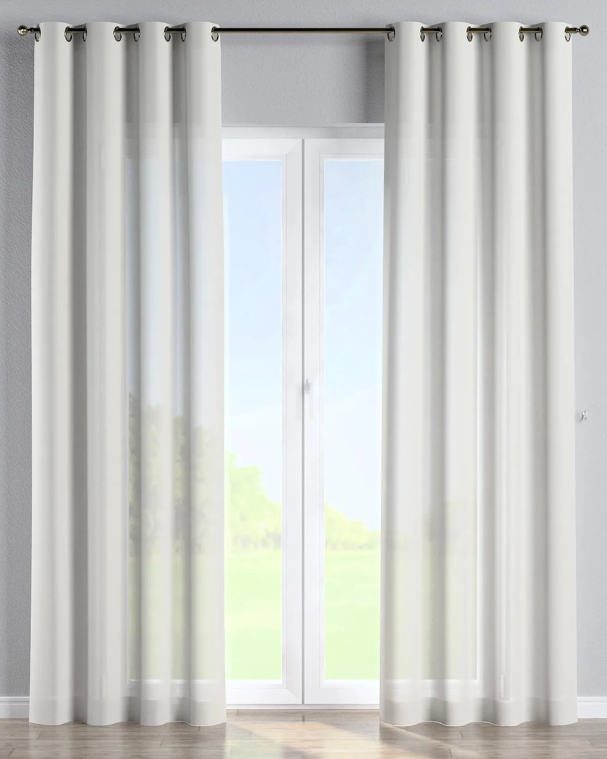 Ösenschal Farbe creme Stoff halbtransparent, strukturiert by Dekoria – product photo