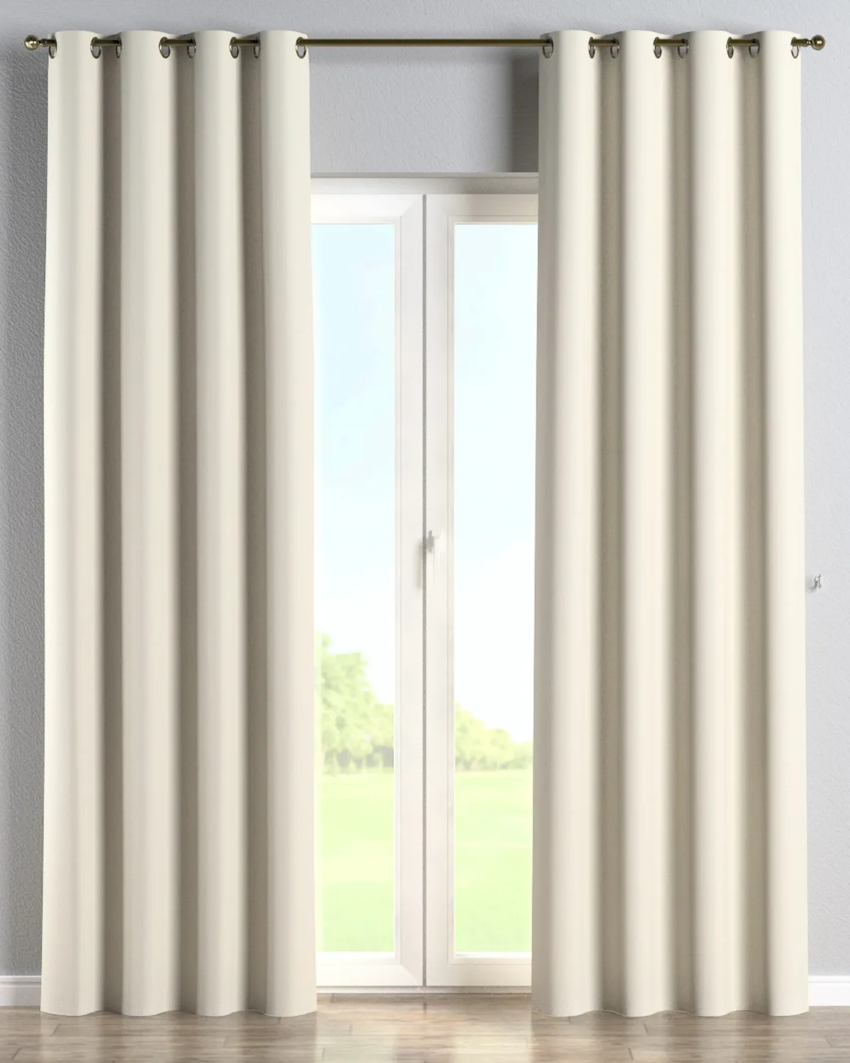 Ösenschal Farbe creme Stoff outdoor, strukturiert de Dekoria – photo du produit