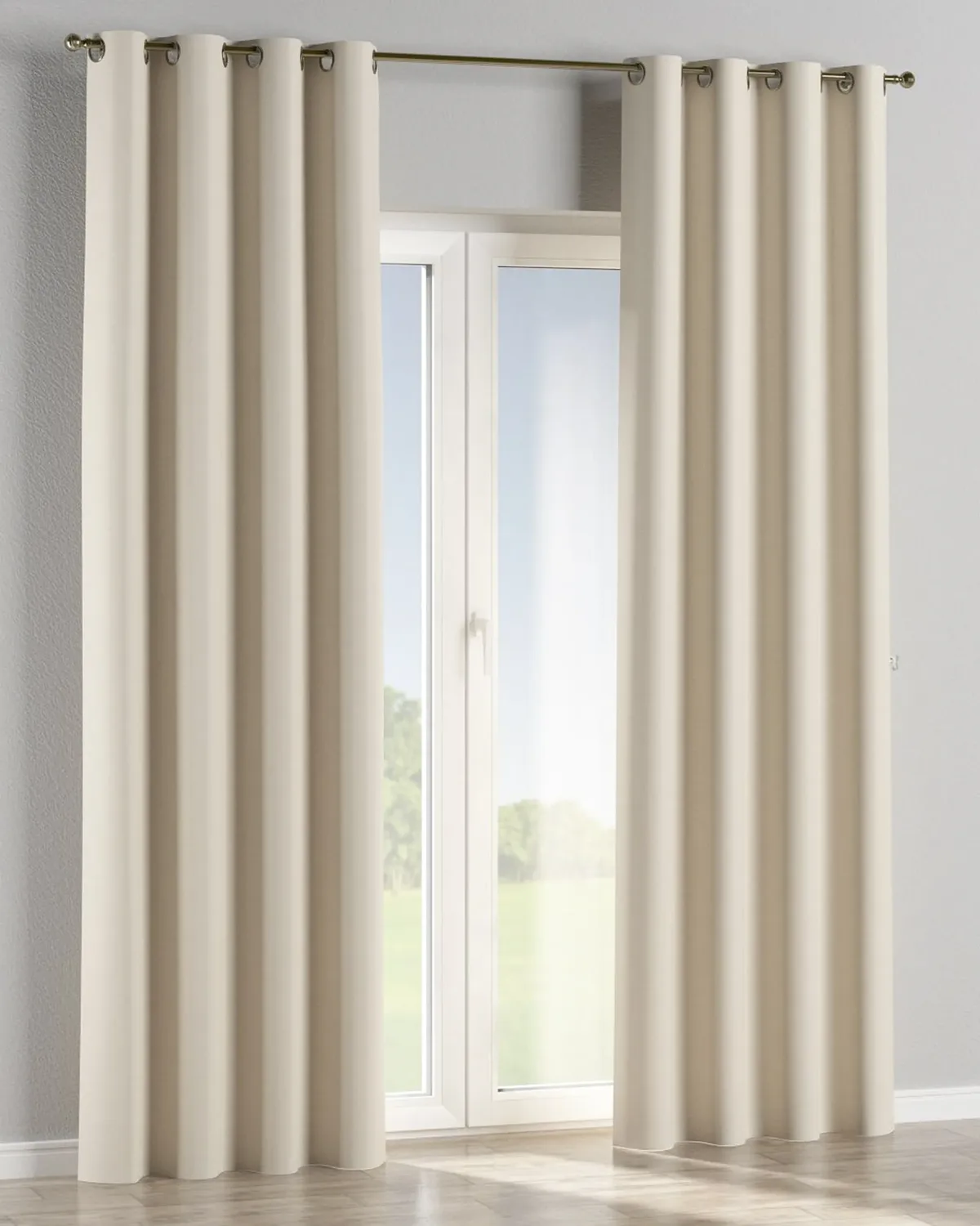 Ösenschal Farbe creme Stoff strukturiert, verdunkelnd by Dekoria – product photo