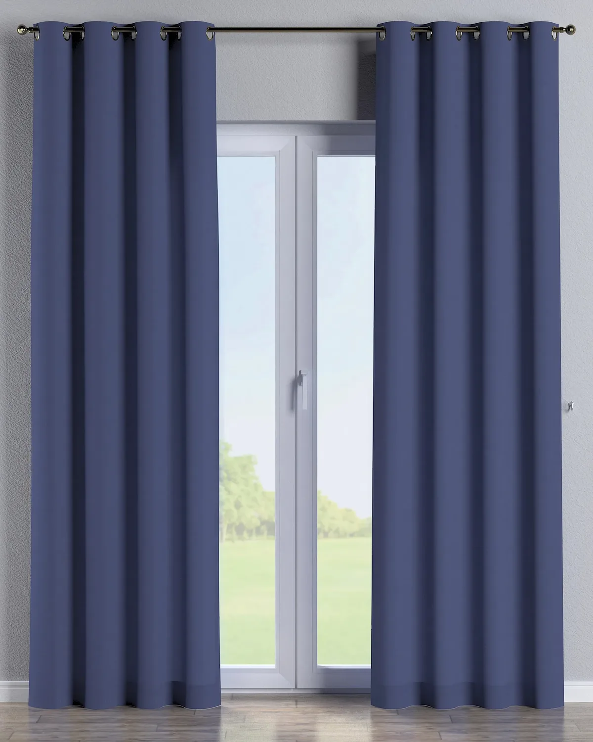 Ösenschal Farbe dunkelblau by Dekoria – product photo