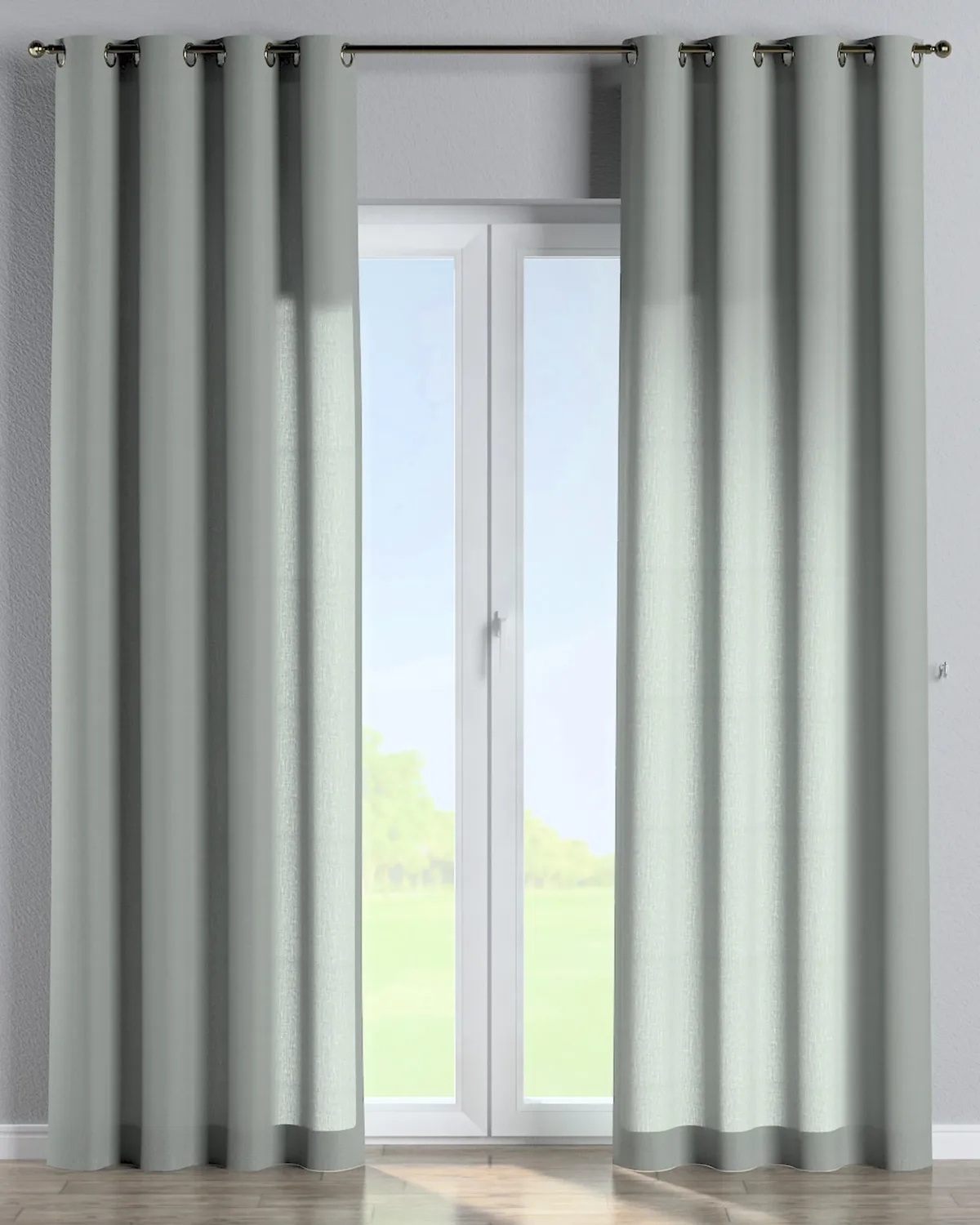 Ösenschal Farbe grau Stoff halbtransparent, strukturiert, aus leinen de Dekoria – photo du produit