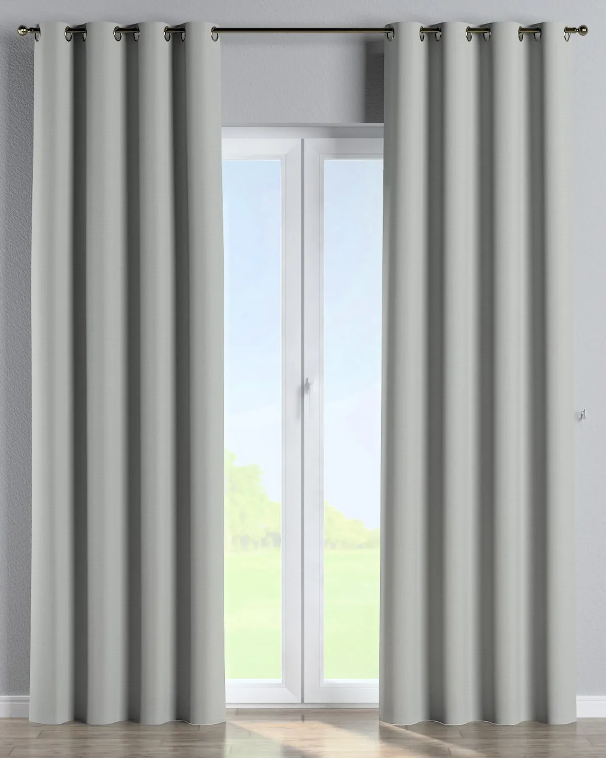 Ösenschal Farbe grau Stoff strukturiert, verdunkelnd de Dekoria – photo du produit