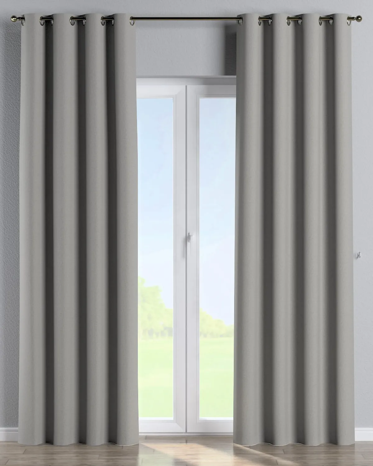 Ösenschal Farbe grau Stoff strukturiert, verdunkelnd de Dekoria – photo du produit