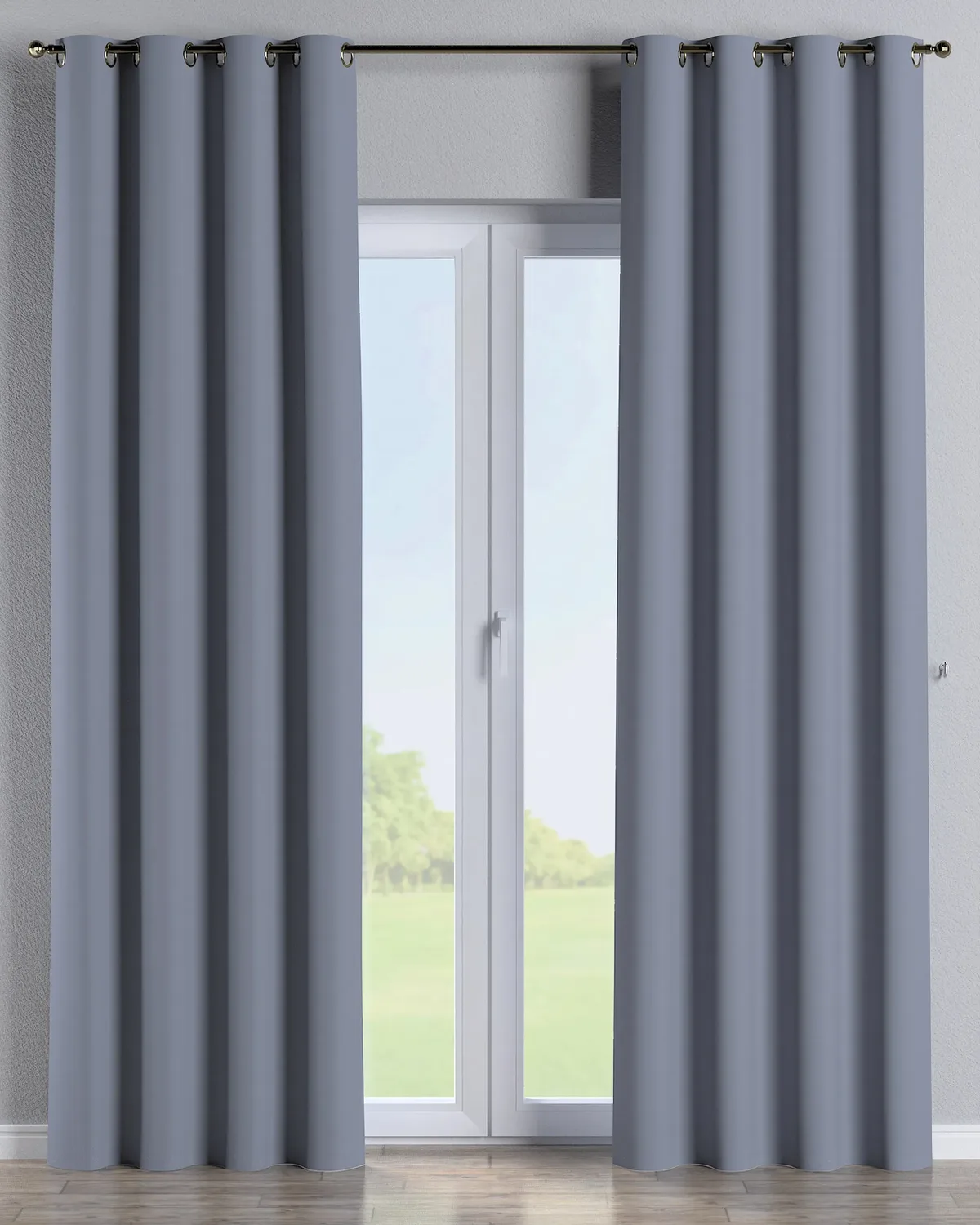 Ösenschal Farbe grau Stoff verdunkelnd de Dekoria – photo du produit