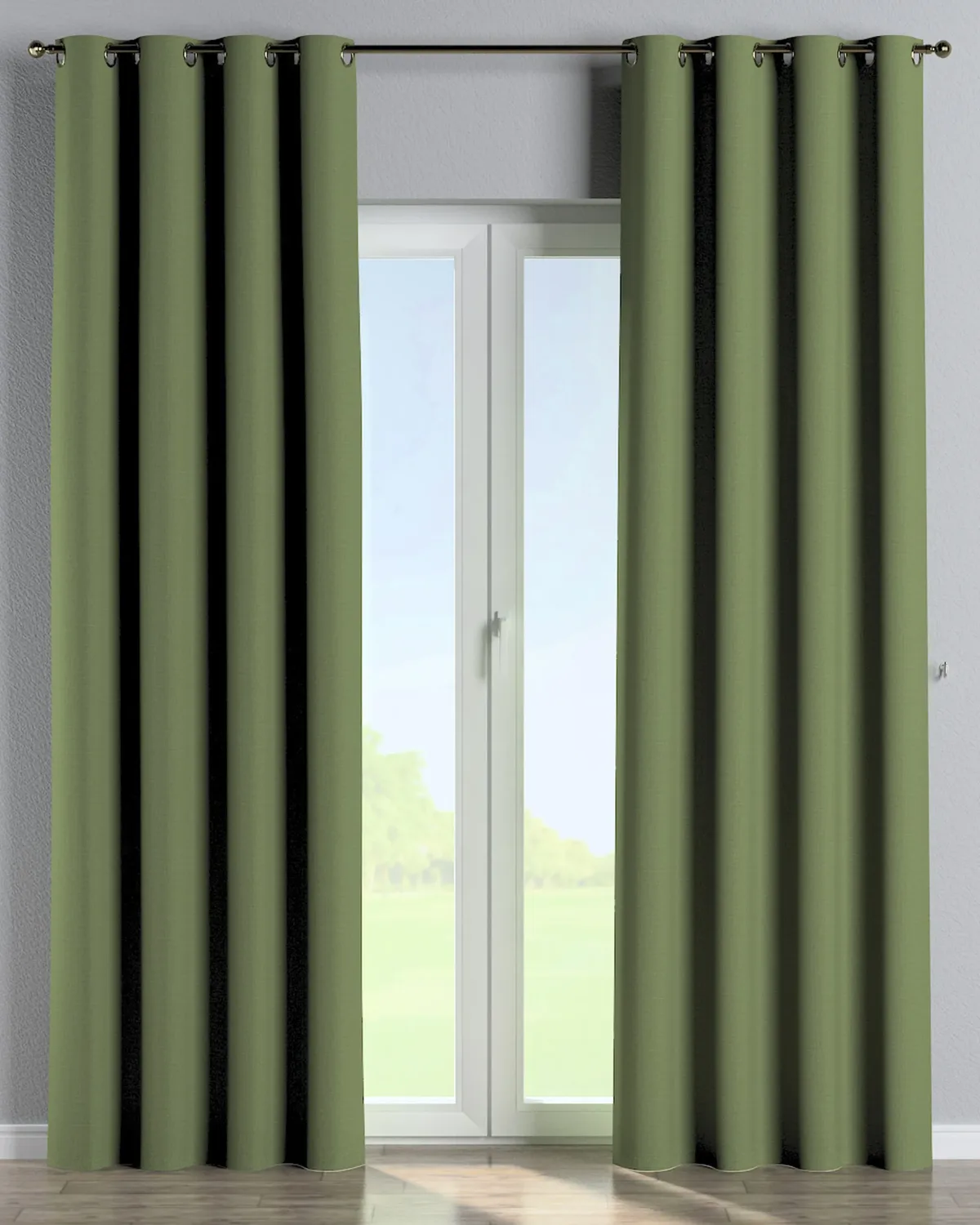 Ösenschal Farbe grün Stoff strukturiert, verdunkelnd de Dekoria – photo du produit