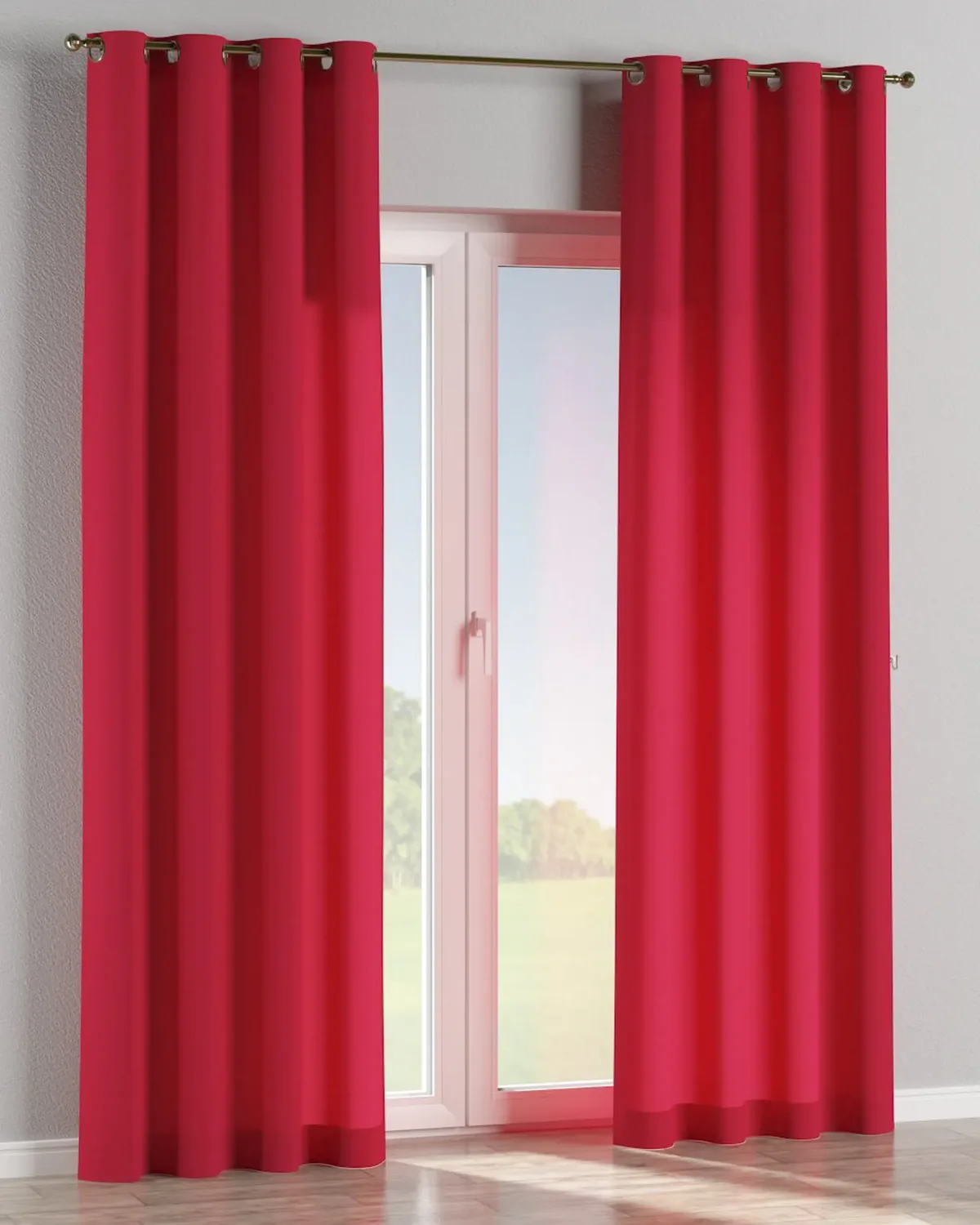 Ösenschal Farbe rot von Dekoria – Produktfoto