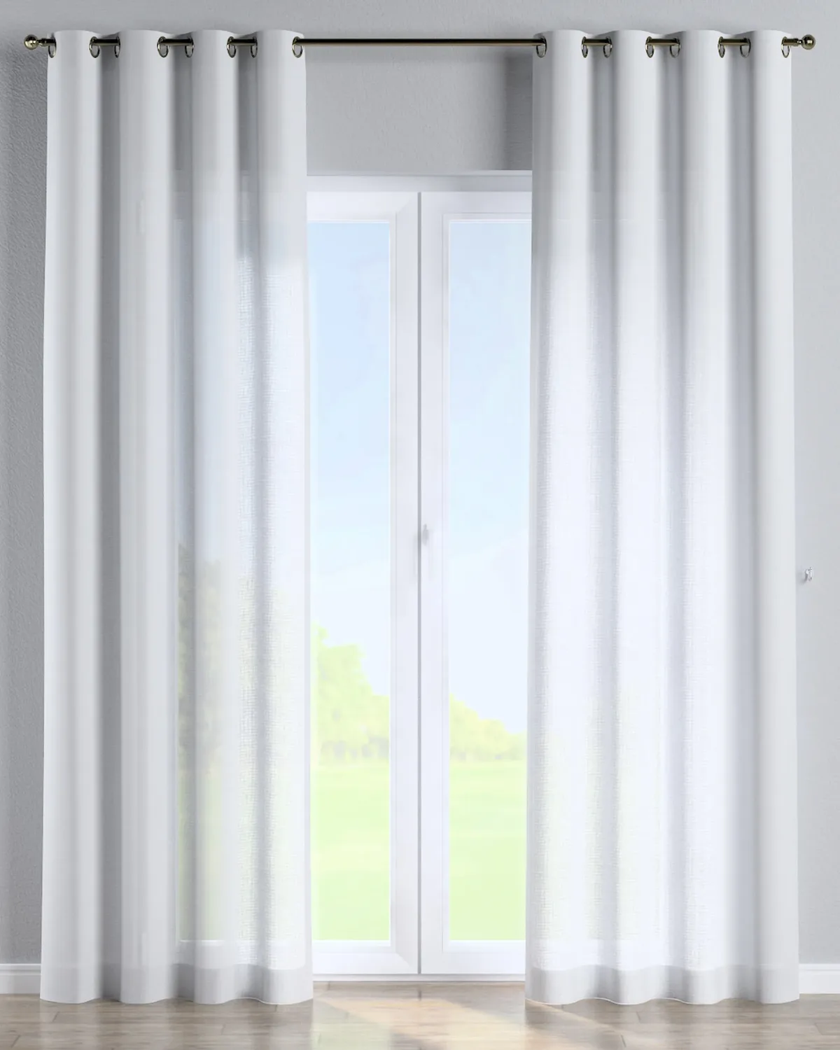 Ösenschal Farbe weiß Stoff halbtransparent, strukturiert de Dekoria – photo du produit