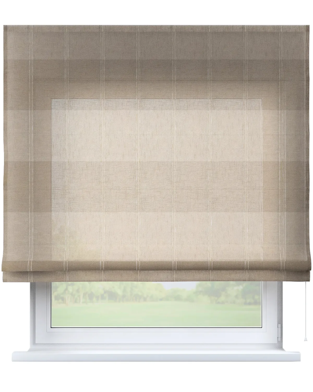 Raffrollo Bari Farbe beige Stoff halbtransparent, strukturiert, gemustert de Dekoria – photo du produit