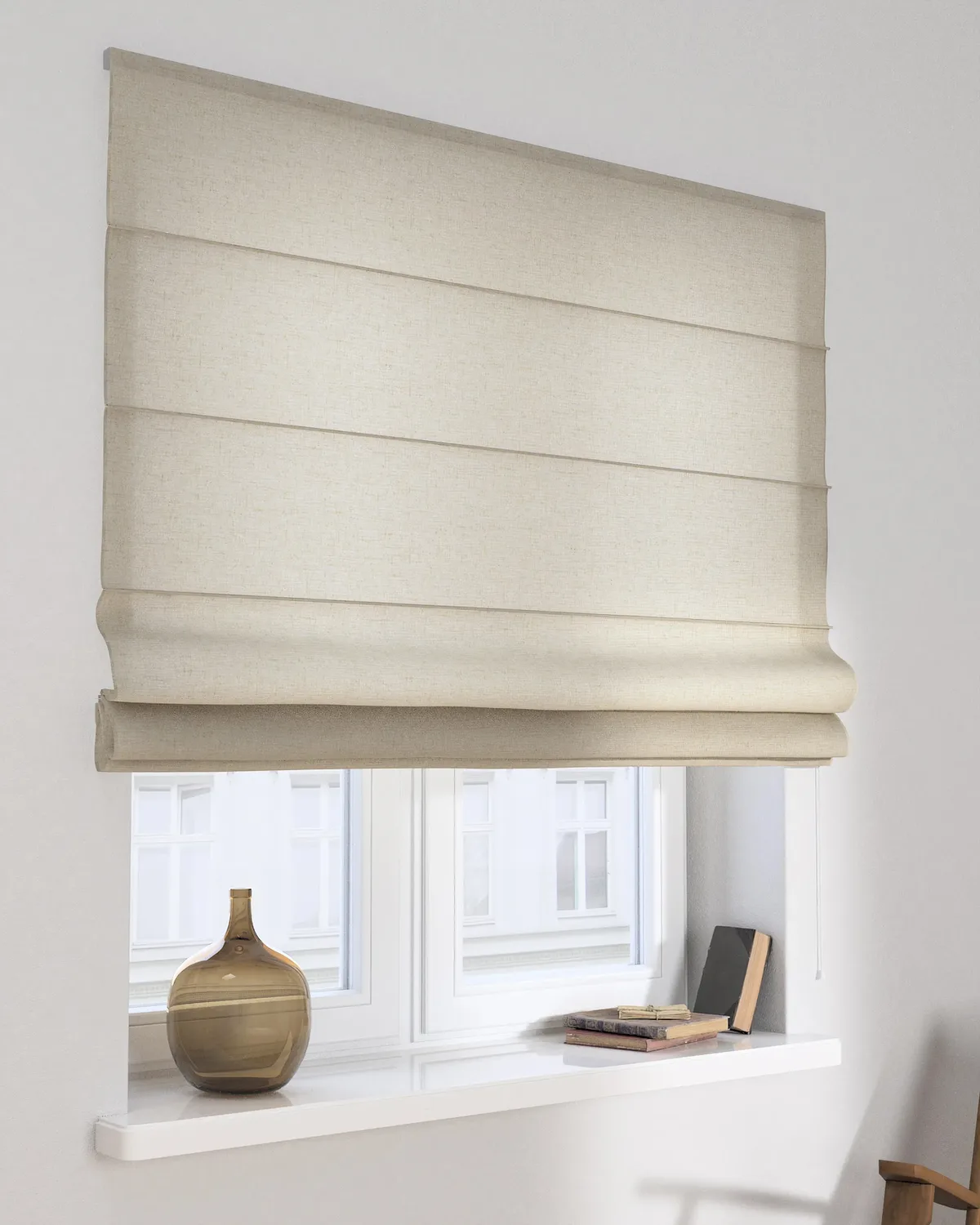 Raffrollo Capri Farbe beige Stoff halbtransparent de Dekoria – photo du produit