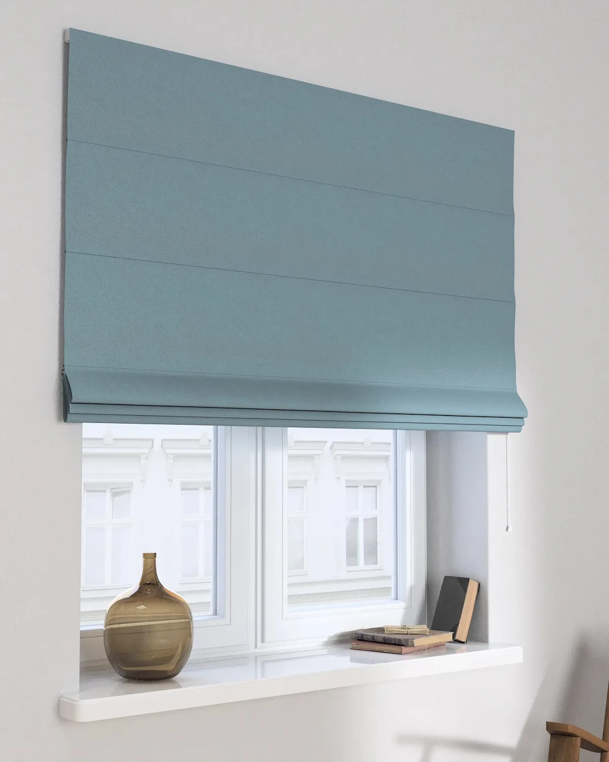 Raffrollo Capri Farbe blau Stoff strukturiert, verdunkelnd de Dekoria – photo du produit