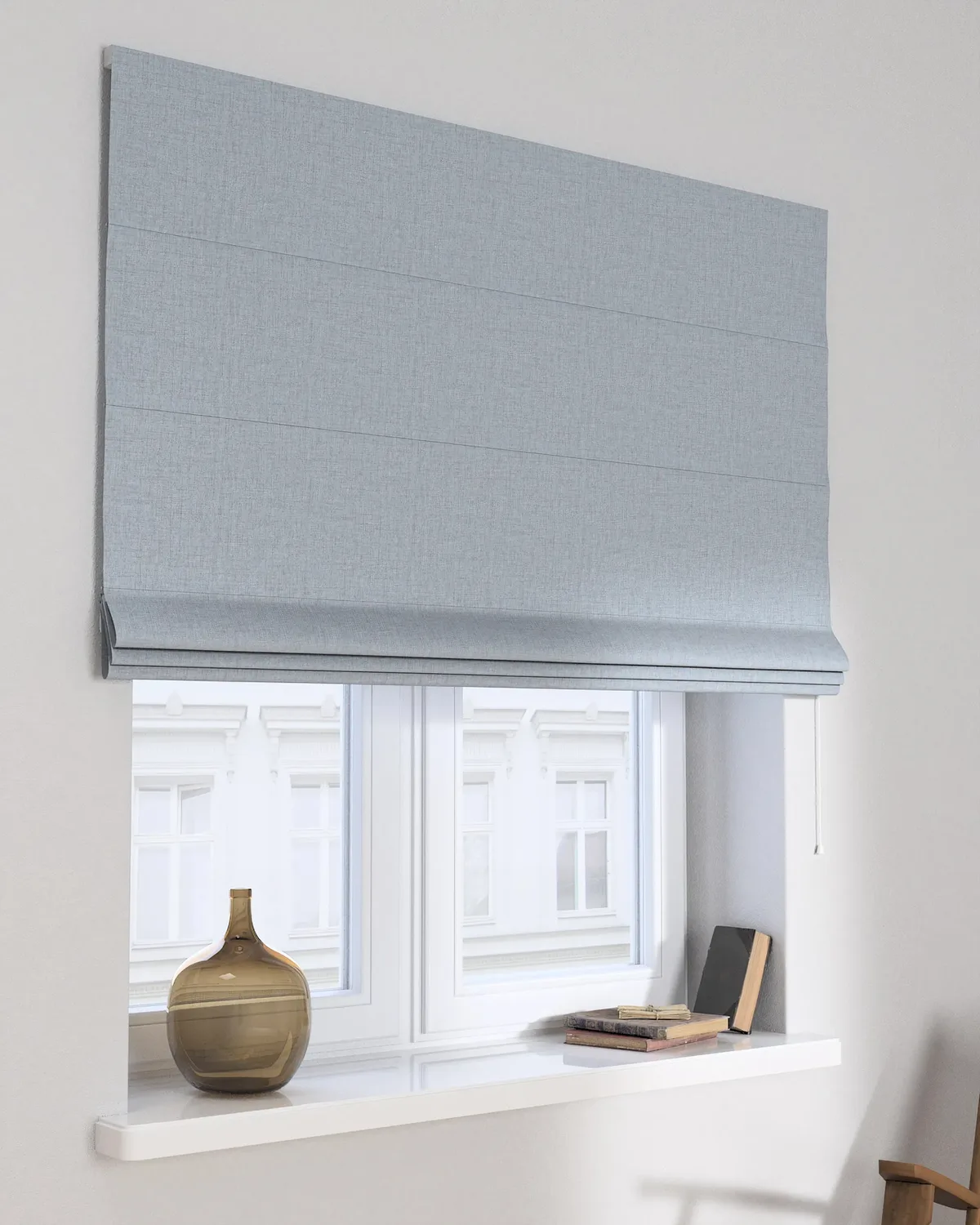 Raffrollo Capri Farbe blau Stoff strukturiert, verdunkelnd de Dekoria – photo du produit