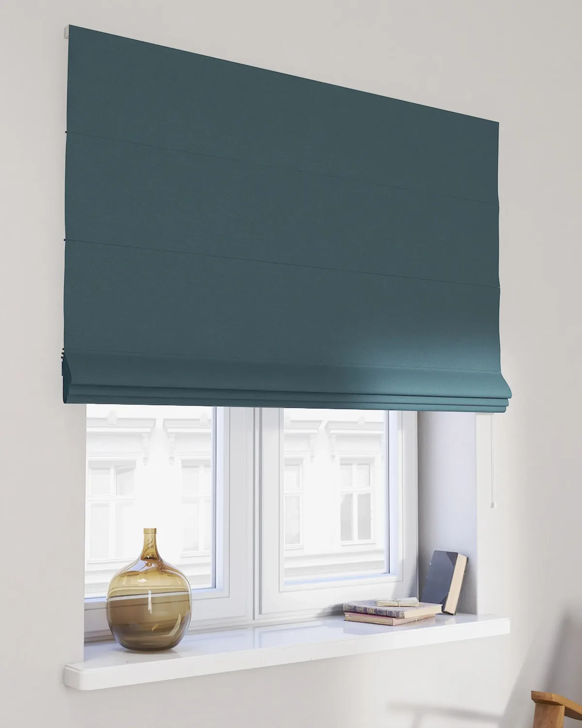Raffrollo Capri Farbe blau Stoff strukturiert, verdunkelnd de Dekoria – photo du produit