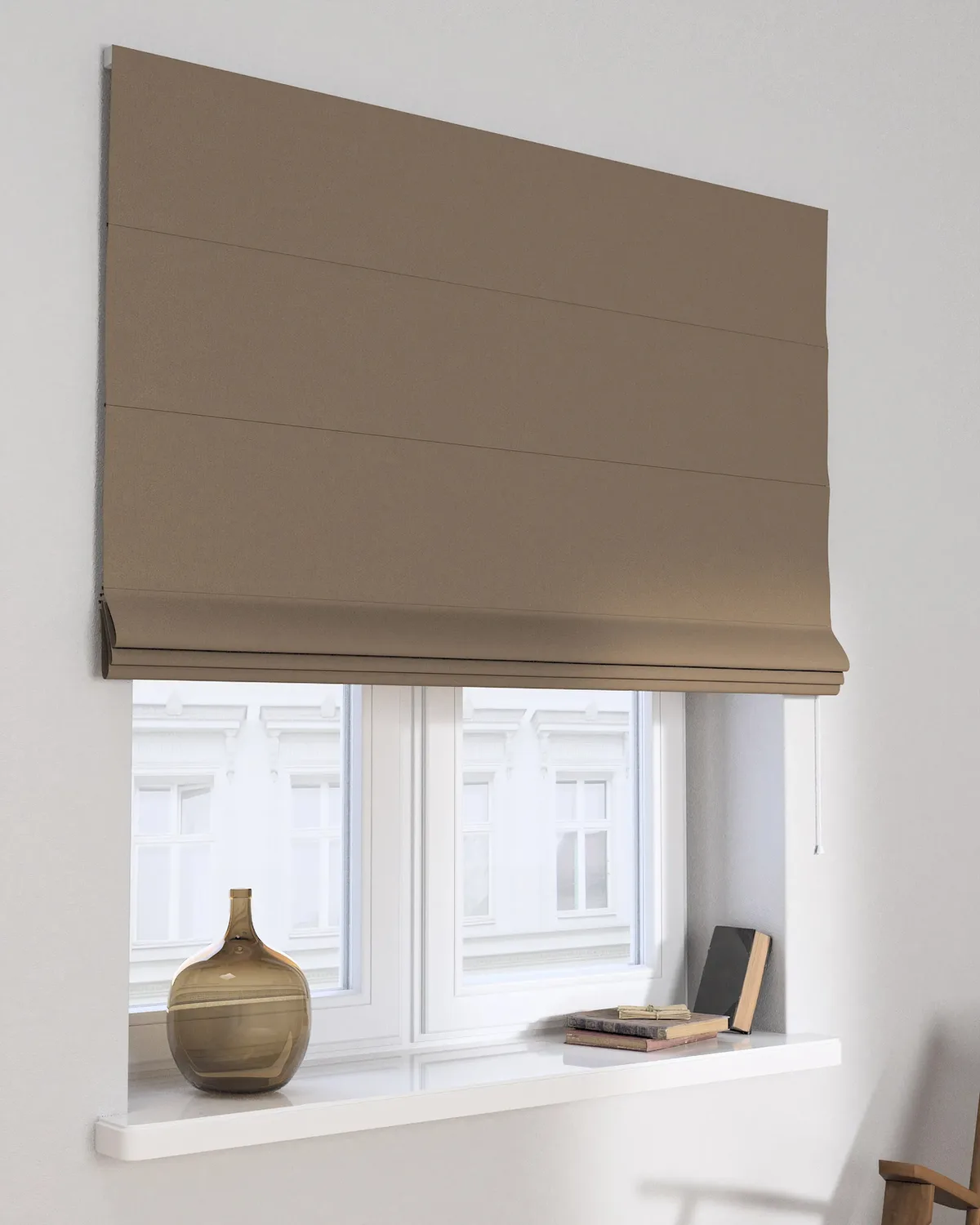 Raffrollo Capri Farbe braun Stoff strukturiert, verdunkelnd de Dekoria – photo du produit