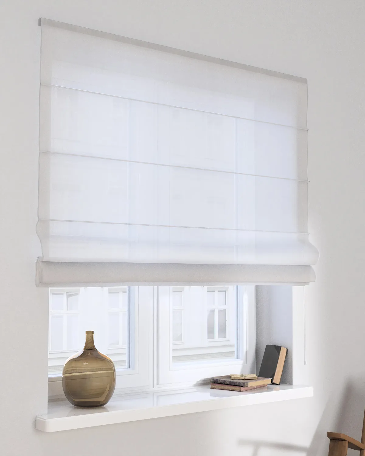 Raffrollo Capri Farbe creme Stoff halbtransparent, strukturiert, gemustert de Dekoria – photo du produit