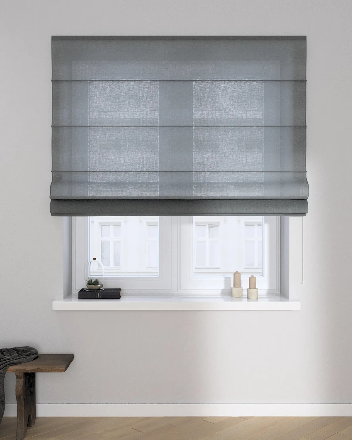 Raffrollo Capri Farbe grün Stoff halbtransparent, strukturiert de Dekoria – photo du produit