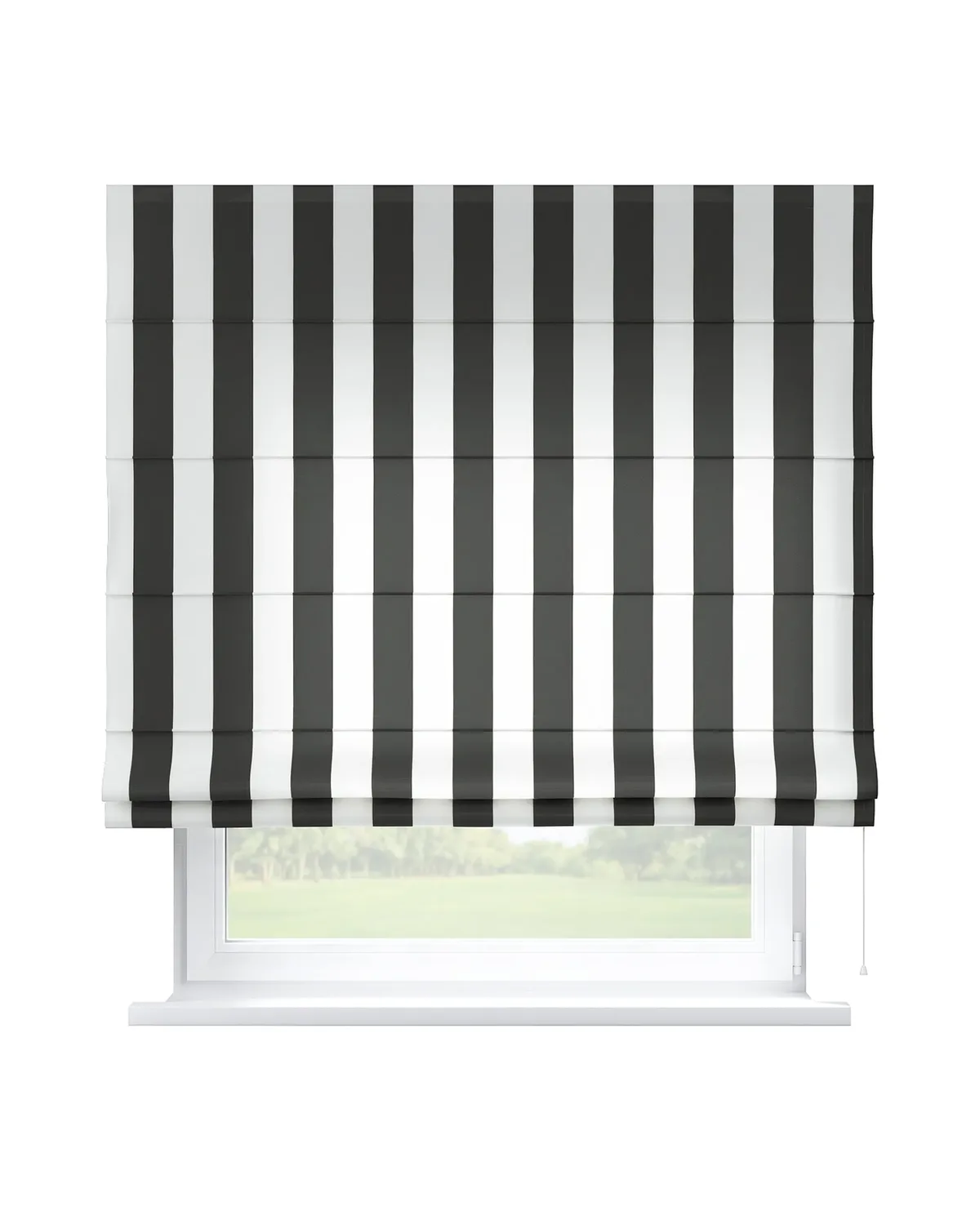 Raffrollo Capri Farbe schwarz Stoff gemustert fra Dekoria – produktbillede
