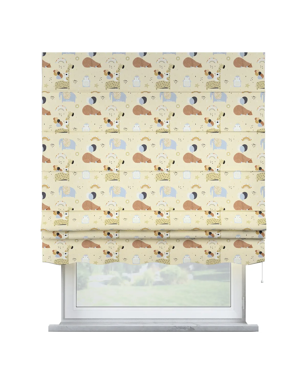 Raffrollo Firenze Farbe beige Stoff gemustert de Dekoria – photo du produit