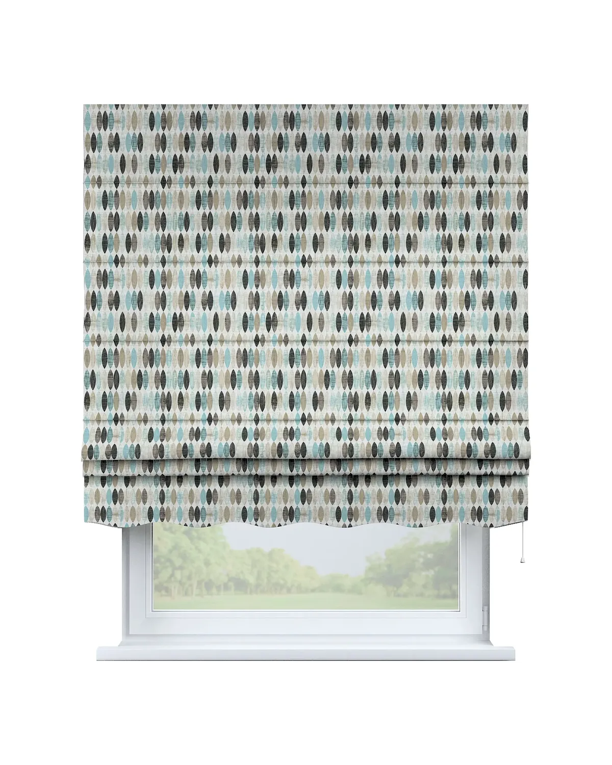 Raffrollo Firenze Farbe beige Stoff gemustert de Dekoria – photo du produit