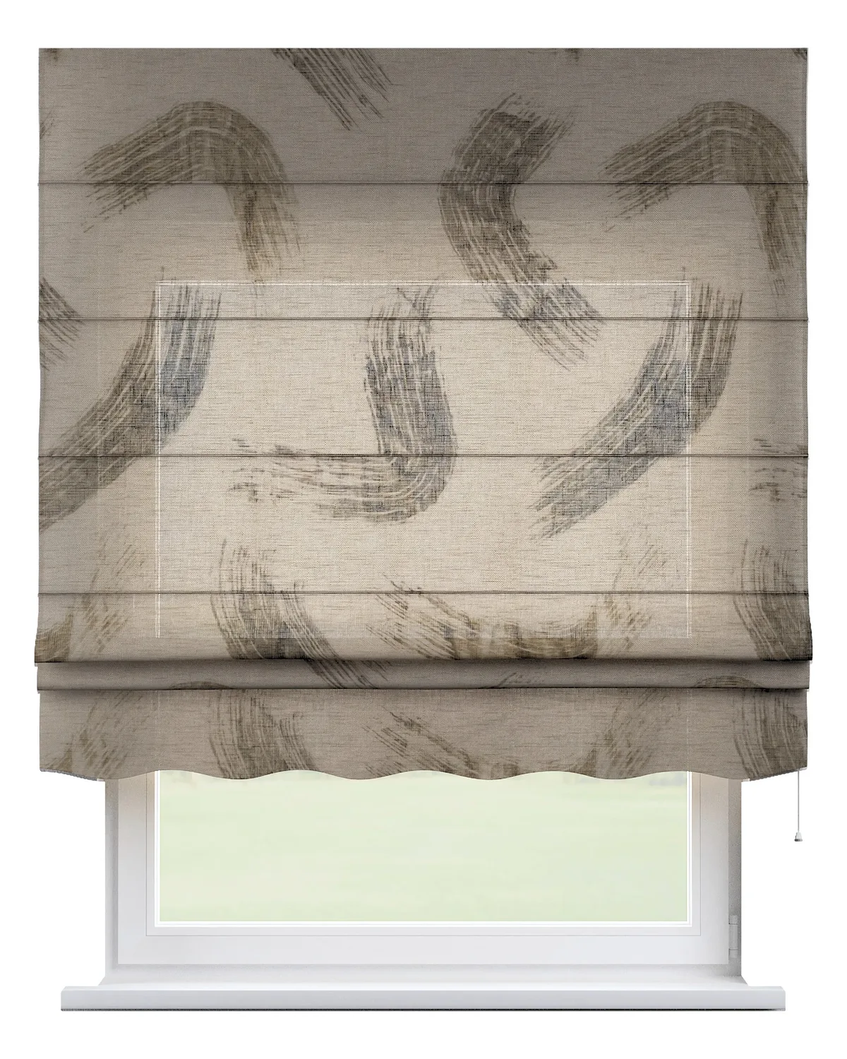 Raffrollo Firenze Farbe beige Stoff halbtransparent, strukturiert, gemustert fra Dekoria – produktbillede