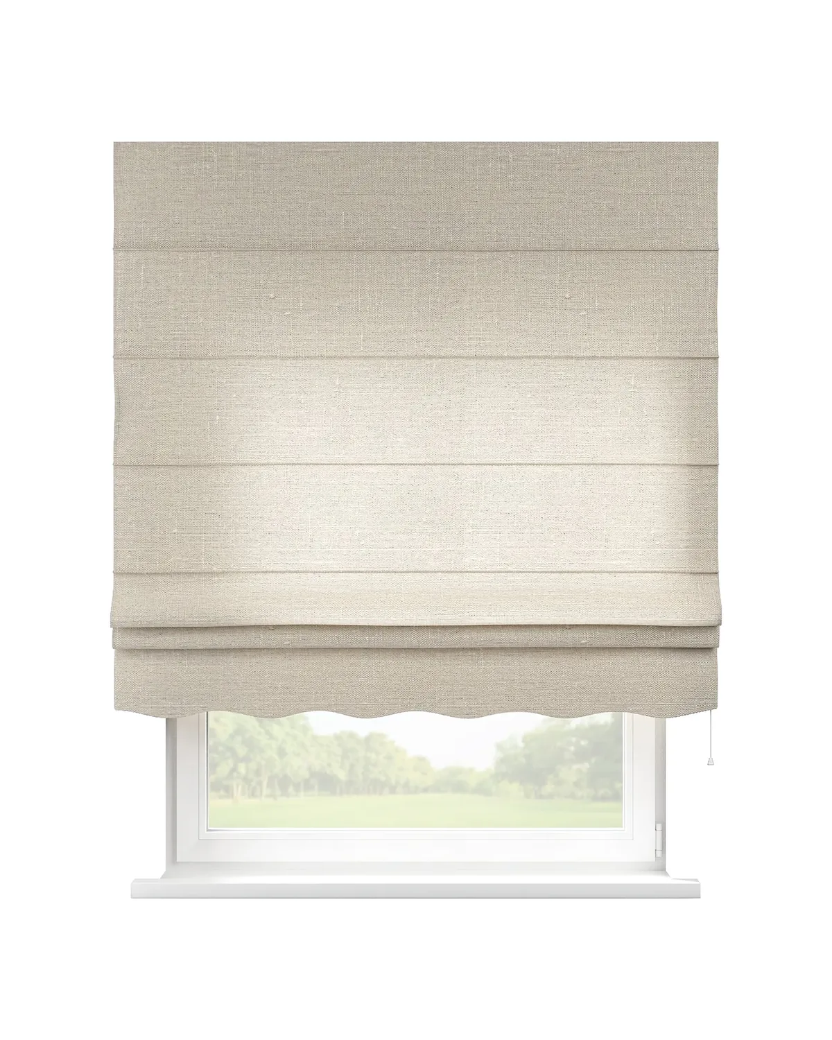 Raffrollo Firenze Farbe beige Stoff halbtransparent, strukturiert, aus leinen de Dekoria – photo du produit