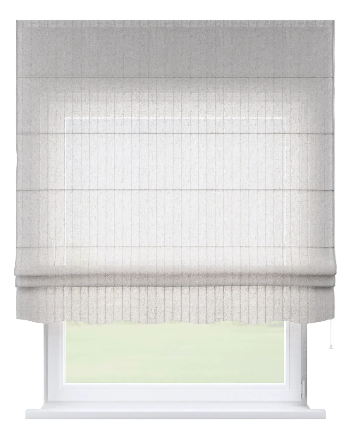 Raffrollo Firenze Farbe beige Stoff halbtransparent, strukturiert, gemustert de Dekoria – photo du produit