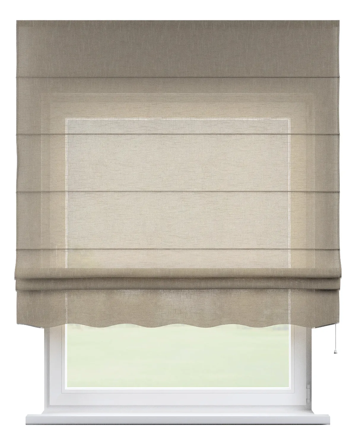 Raffrollo Firenze Farbe beige Stoff halbtransparent, strukturiert von Dekoria – Produktfoto