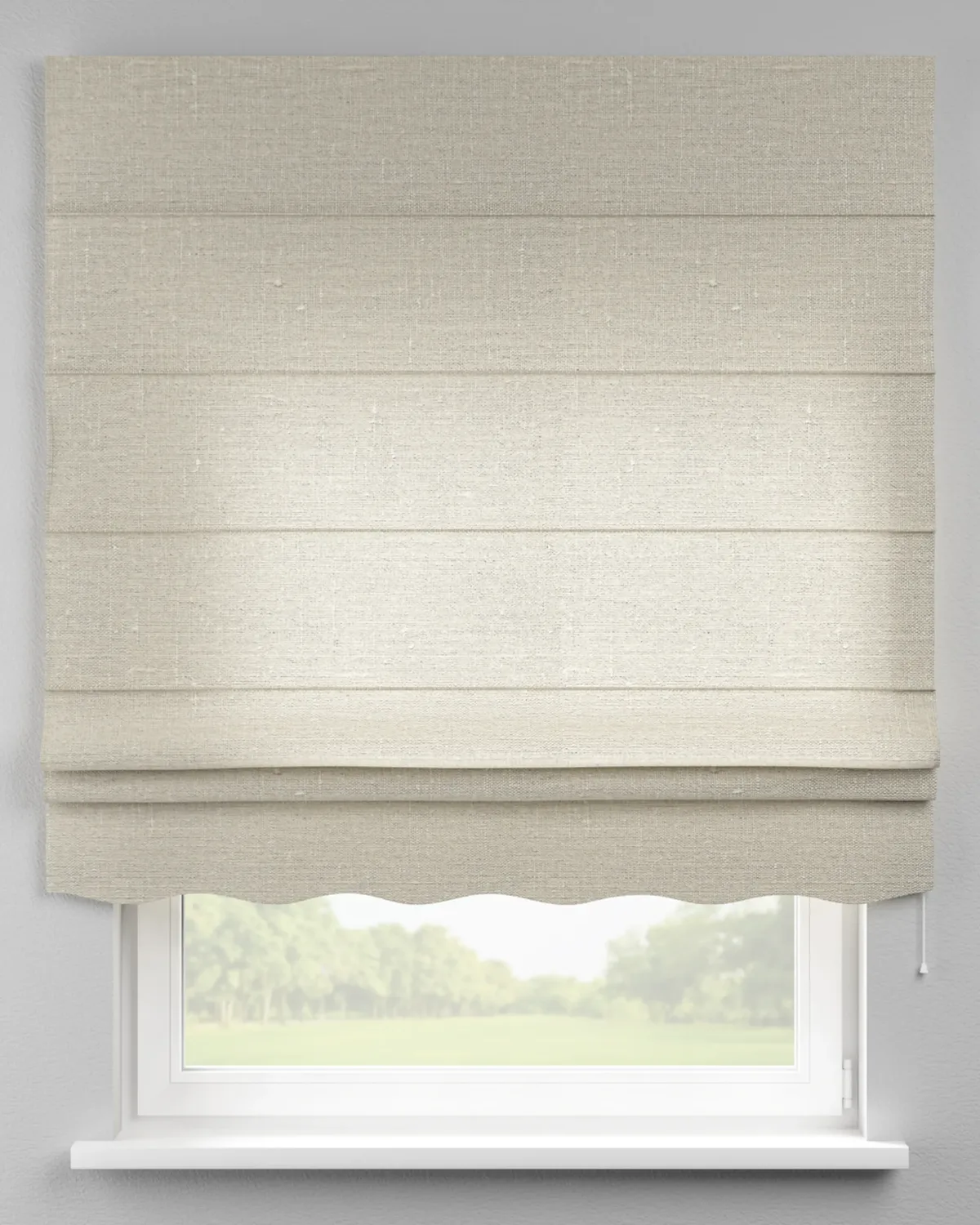 Raffrollo Firenze Farbe beige Stoff halbtransparent, strukturiert, aus leinen de Dekoria – photo du produit
