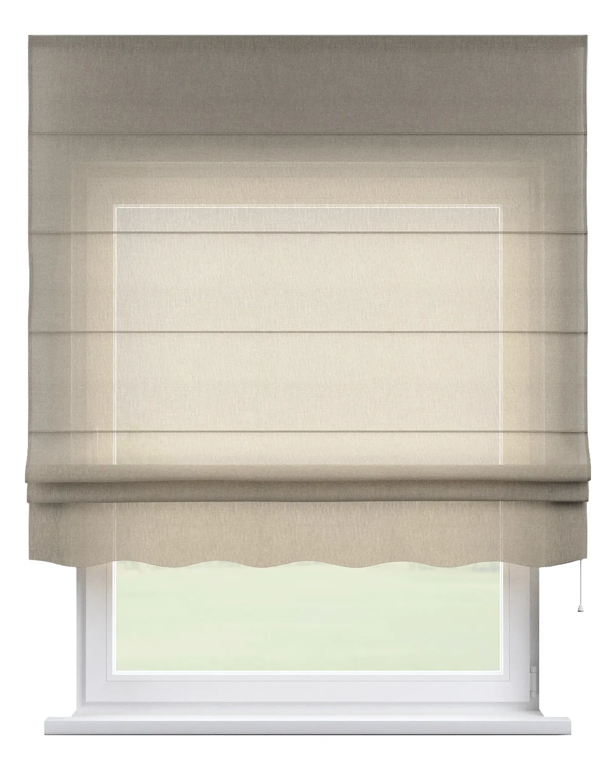 Raffrollo Firenze Farbe beige Stoff halbtransparent, strukturiert de Dekoria – photo du produit