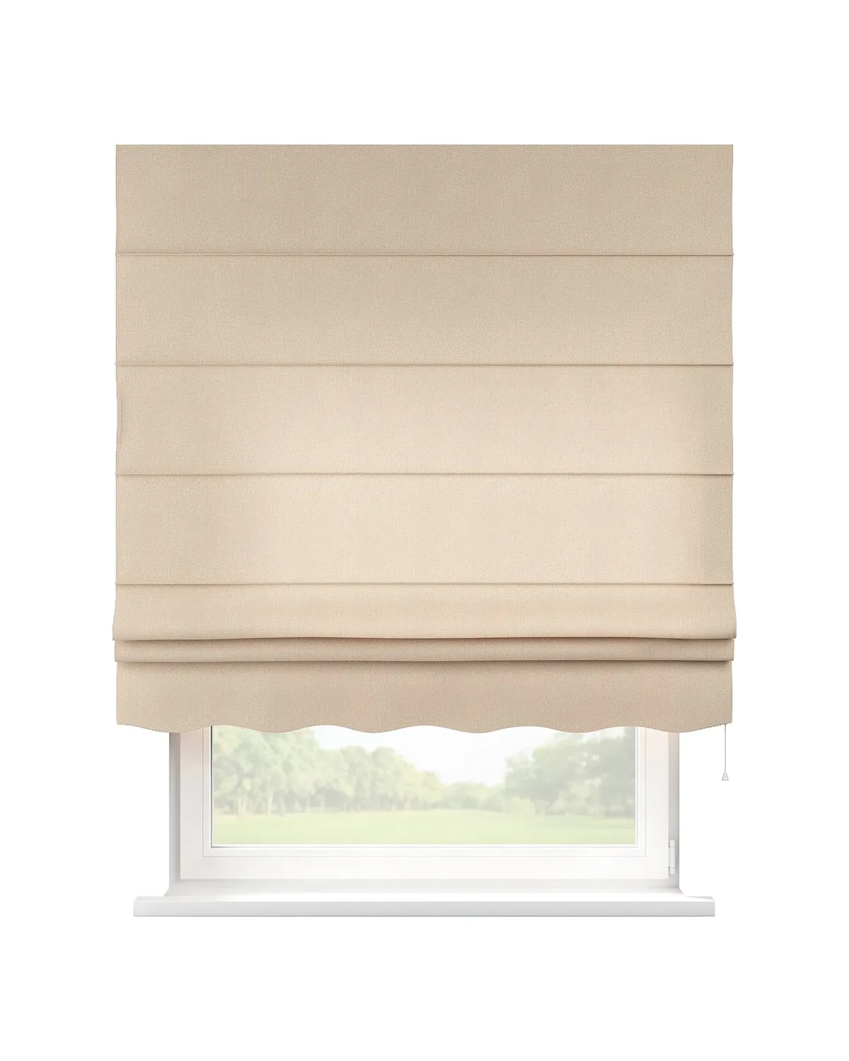 Raffrollo Firenze Farbe beige Stoff strukturiert von Dekoria – Produktfoto