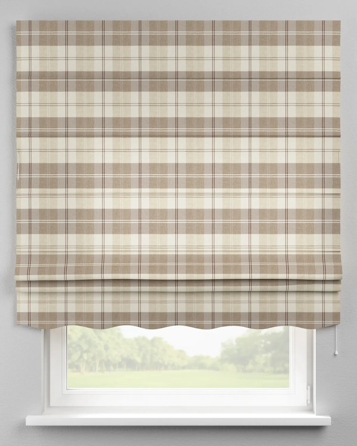 Raffrollo Firenze Farbe beige Stoff strukturiert, gemustert van Dekoria – productfoto