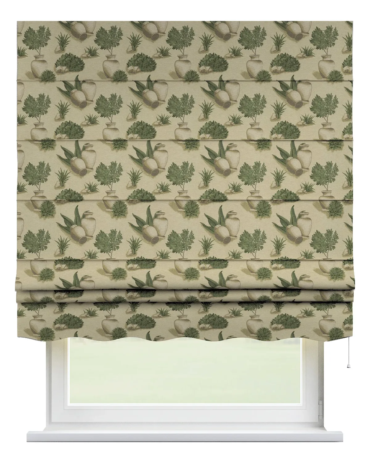 Raffrollo Firenze Farbe beige Stoff strukturiert, gemustert de Dekoria – photo du produit