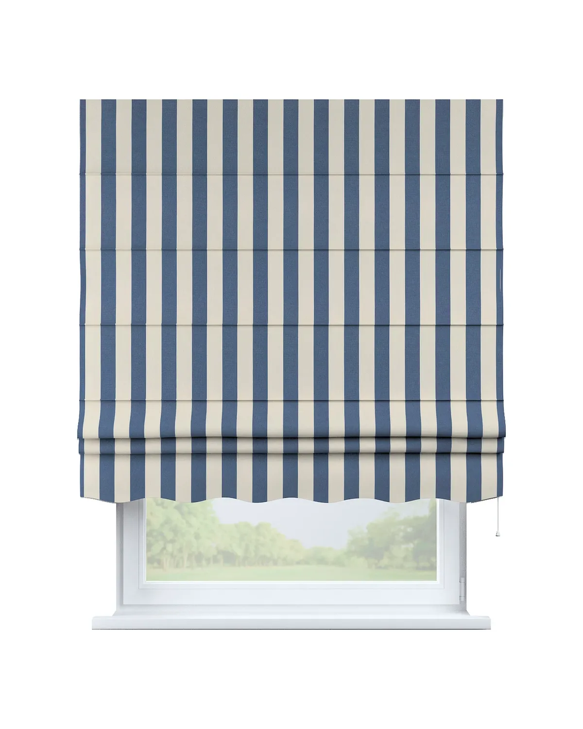 Raffrollo Firenze Farbe blau Stoff gemustert de Dekoria – photo du produit