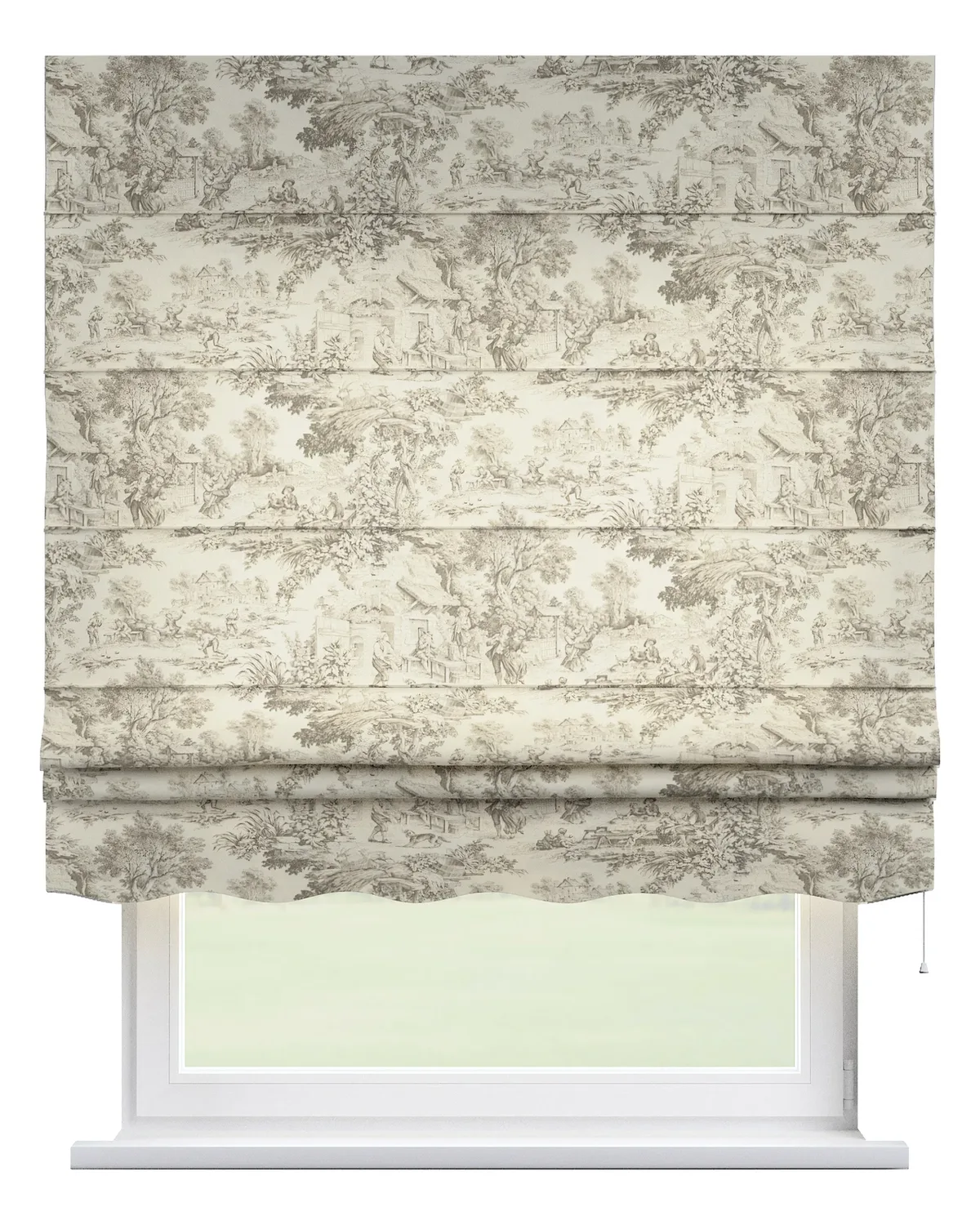 Raffrollo Firenze Farbe braun Stoff gemustert de Dekoria – photo du produit
