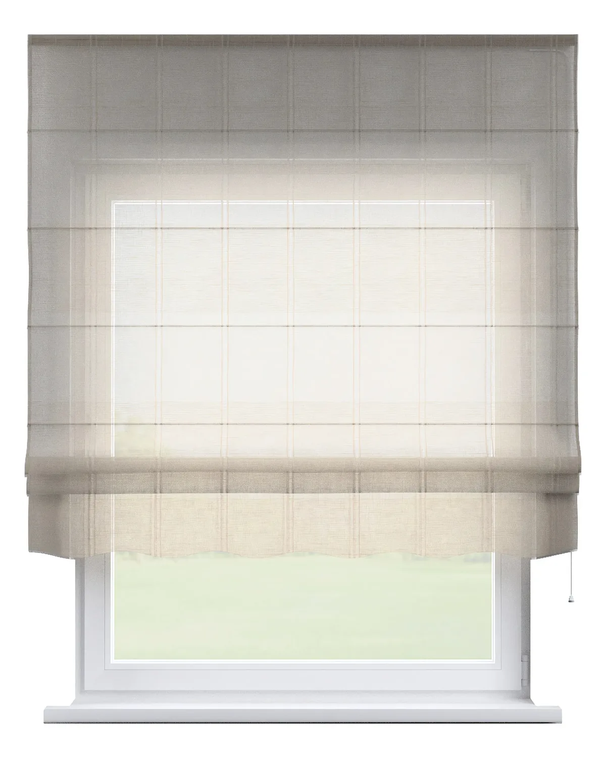 Raffrollo Firenze Farbe creme Stoff halbtransparent, strukturiert, gemustert de Dekoria – photo du produit