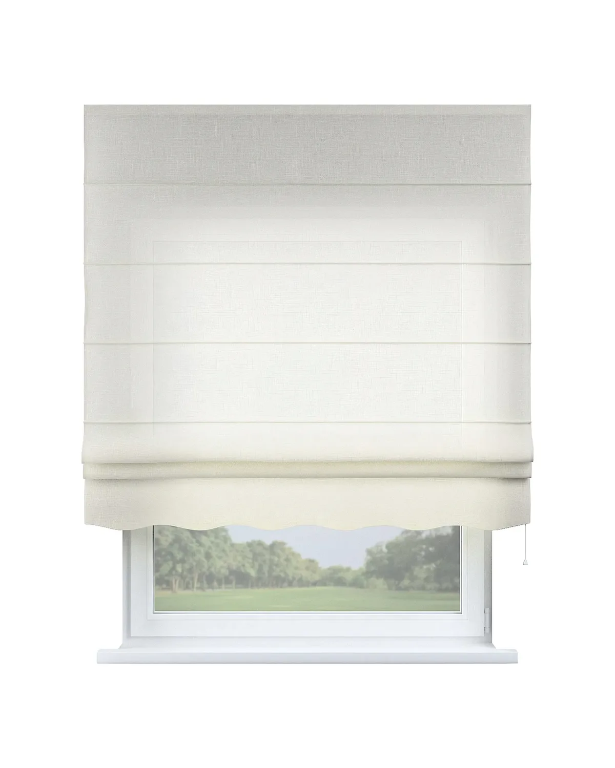 Raffrollo Firenze Farbe creme Stoff halbtransparent, strukturiert de Dekoria – photo du produit