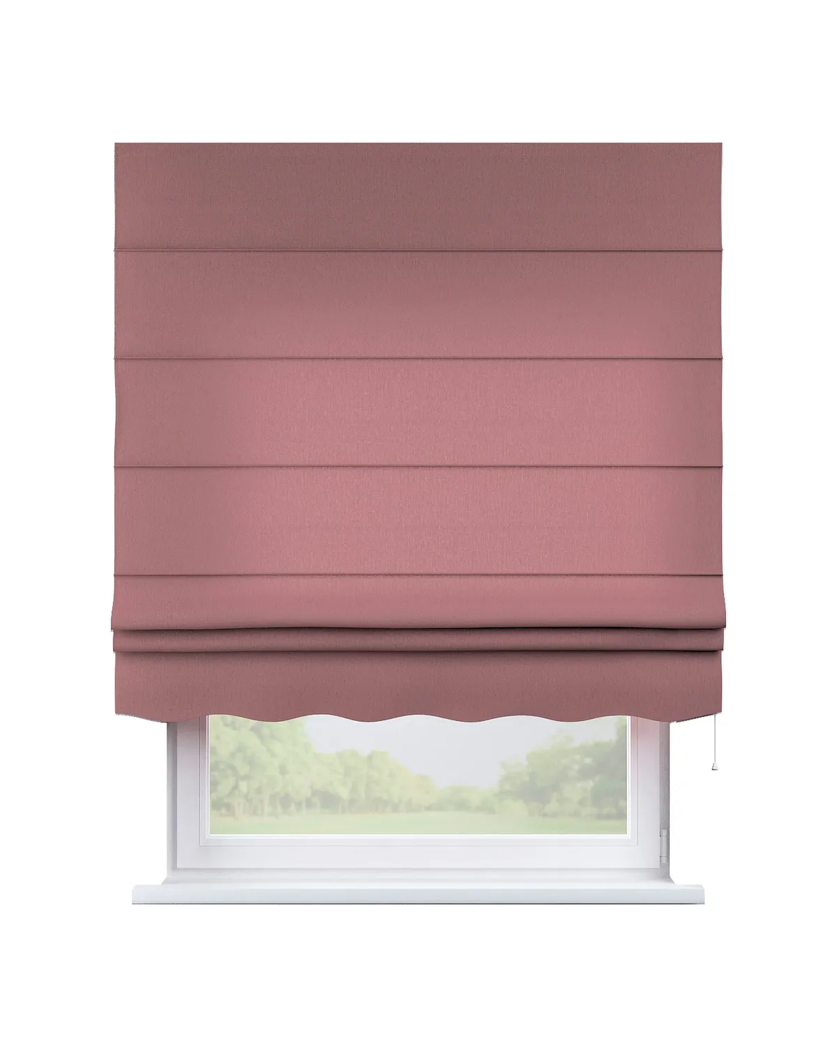 Raffrollo Firenze Farbe rosa Stoff halbtransparent, strukturiert, aus leinen van Dekoria – productfoto