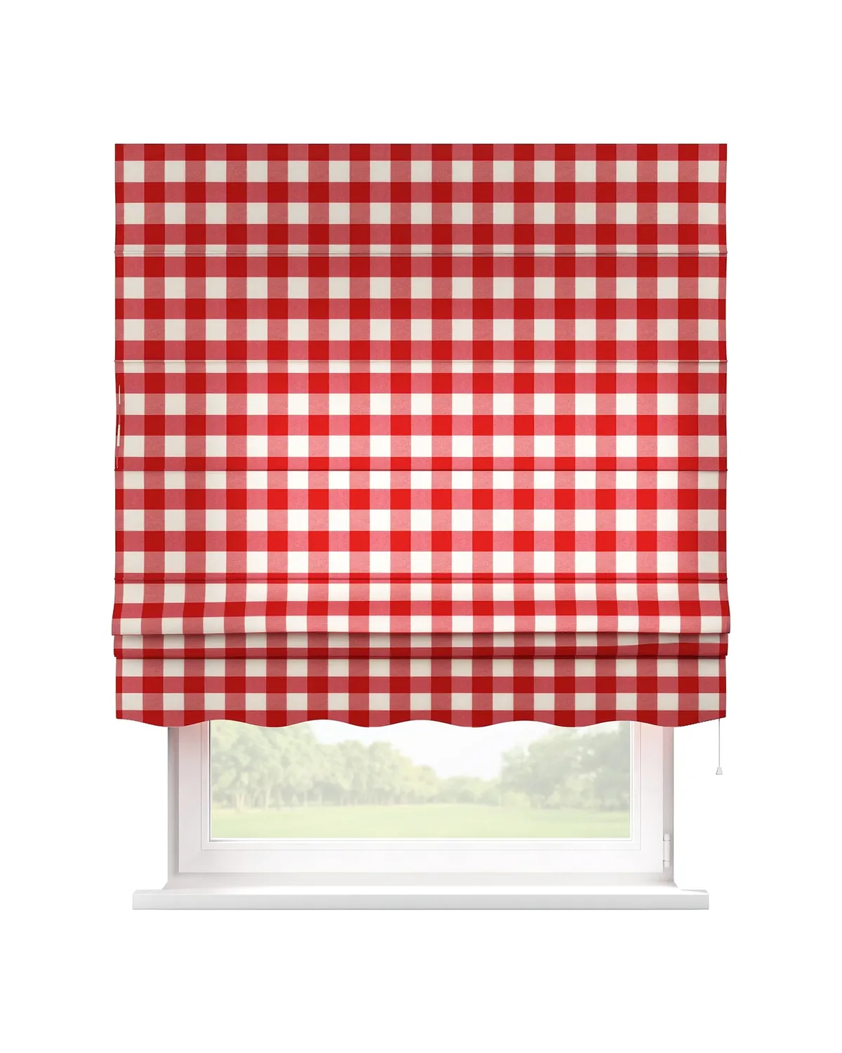 Raffrollo Firenze Farbe rot Stoff gemustert de Dekoria – photo du produit