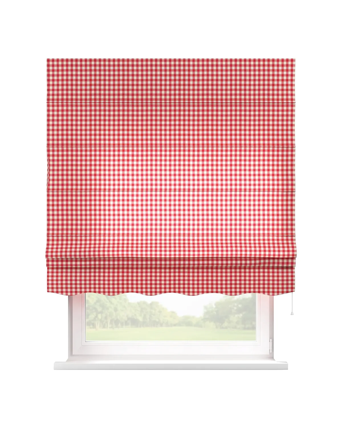Raffrollo Firenze Farbe rot Stoff gemustert de Dekoria – photo du produit