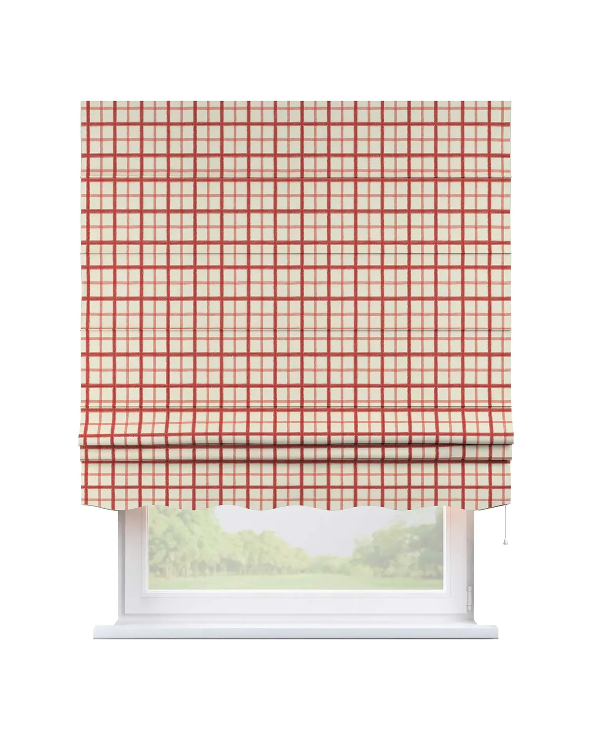 Raffrollo Firenze Farbe rot Stoff gemustert van Dekoria – productfoto