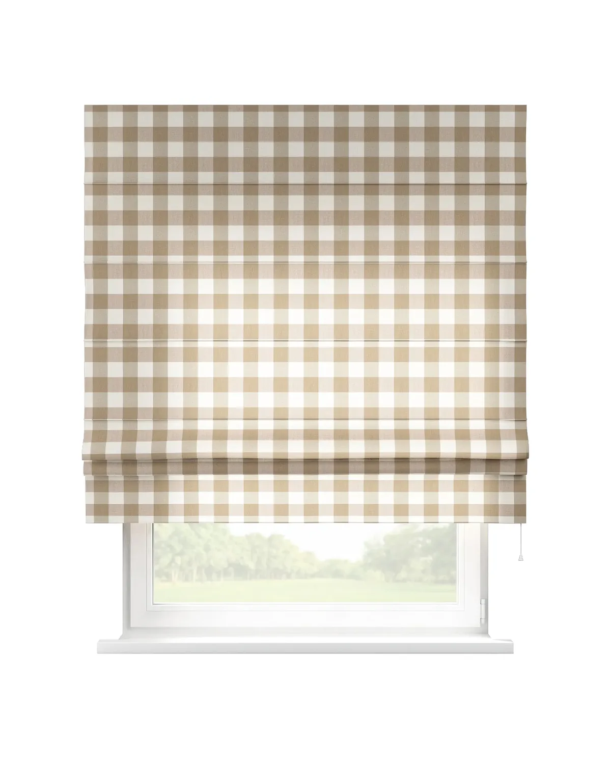 Raffrollo Padva Farbe beige Stoff gemustert de Dekoria – photo du produit
