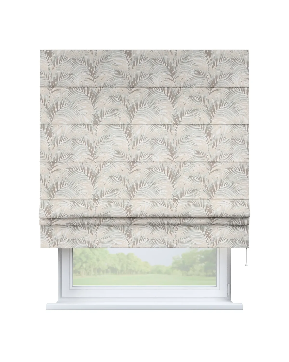Raffrollo Padva Farbe beige Stoff gemustert de Dekoria – photo du produit