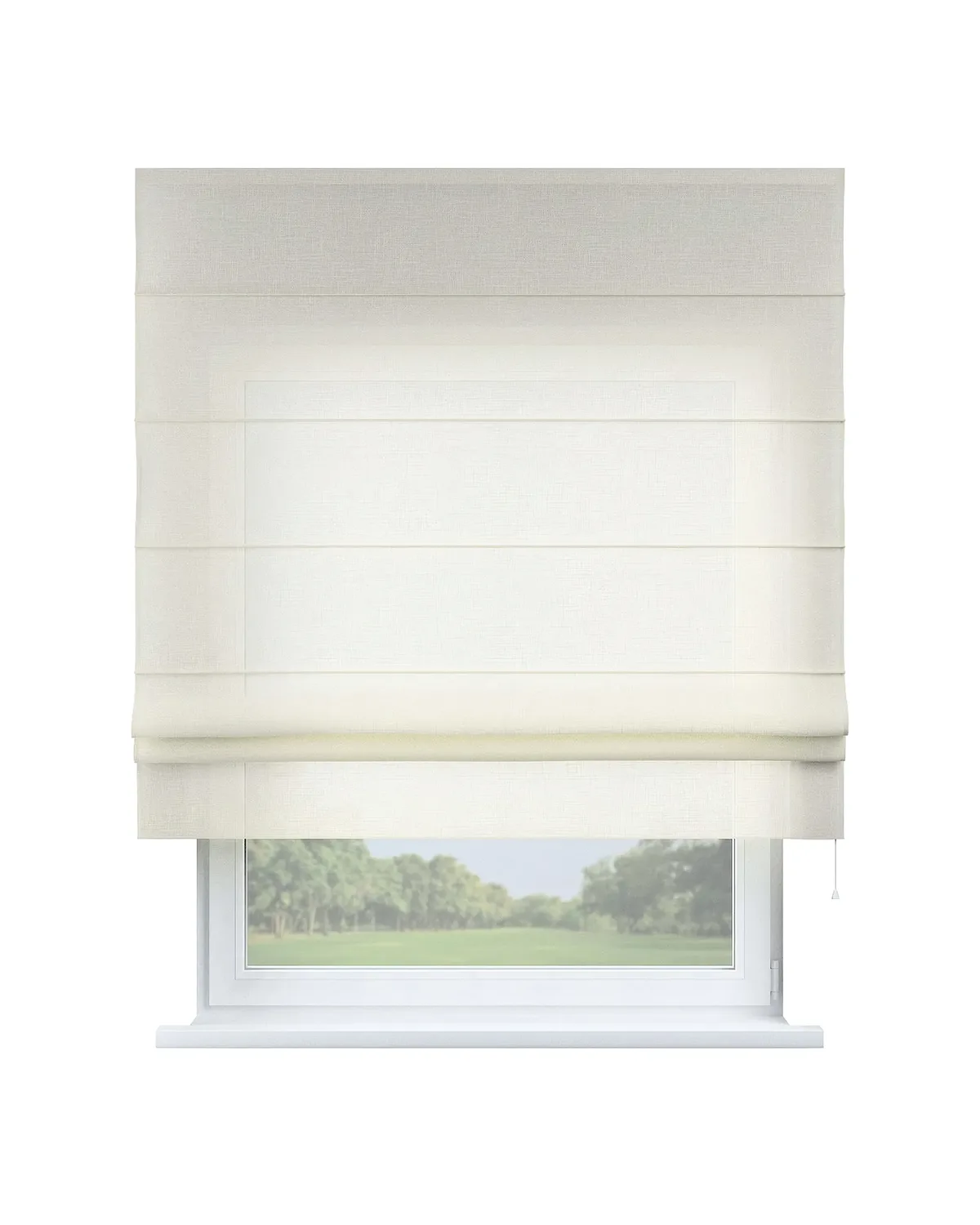Raffrollo Padva Farbe creme Stoff halbtransparent, strukturiert de Dekoria – photo du produit