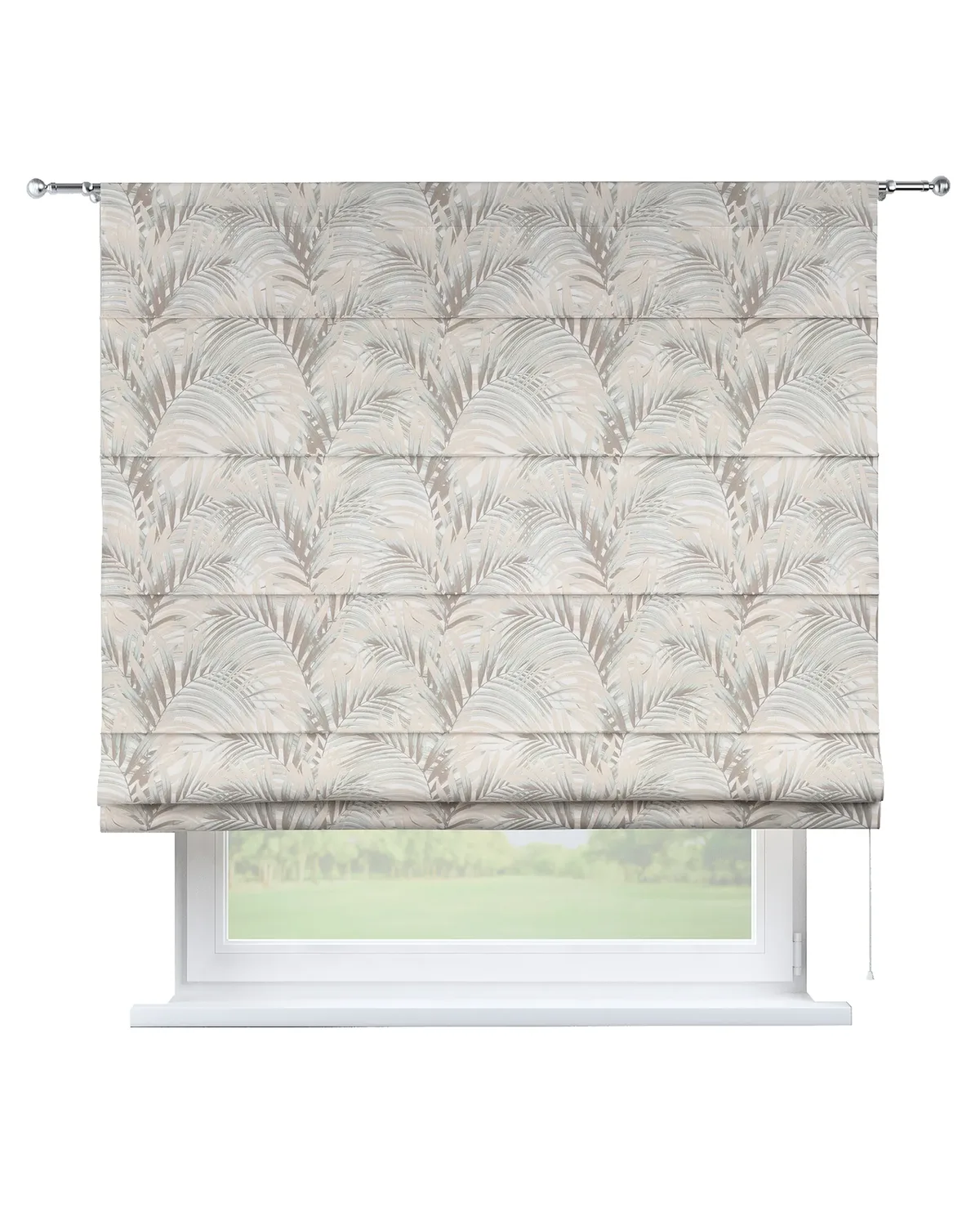 Raffrollo Torino Farbe beige Stoff gemustert de Dekoria – photo du produit