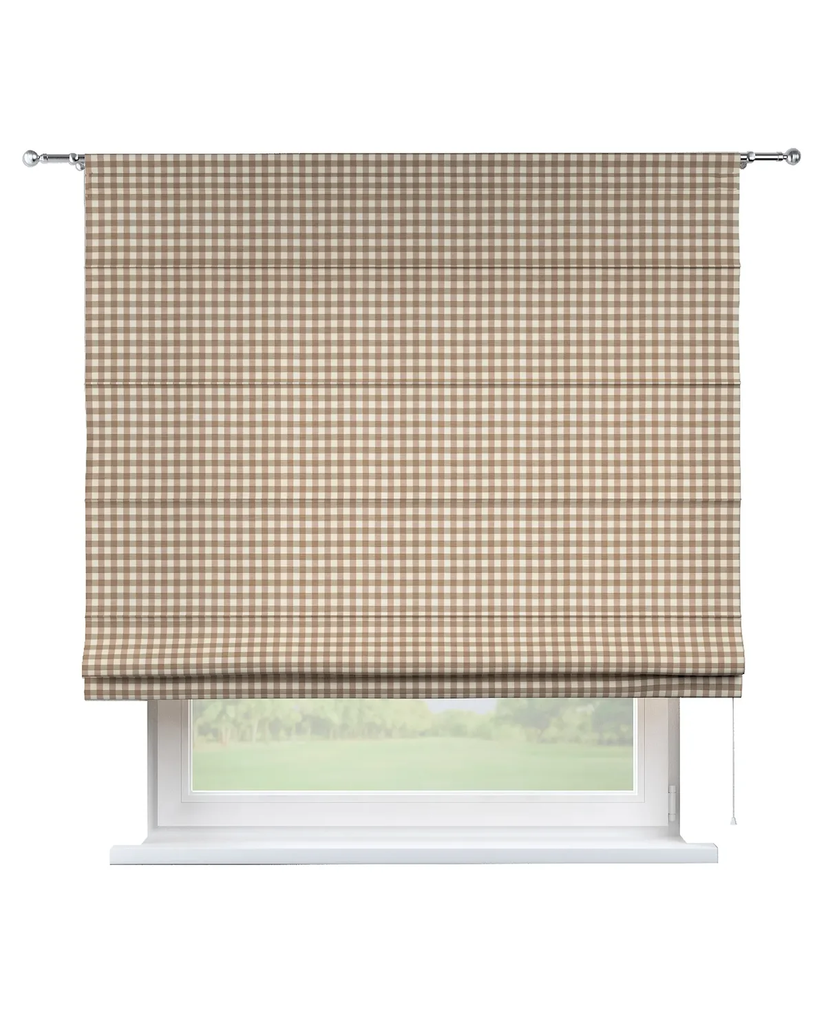 Raffrollo Torino Farbe beige Stoff gemustert de Dekoria – photo du produit