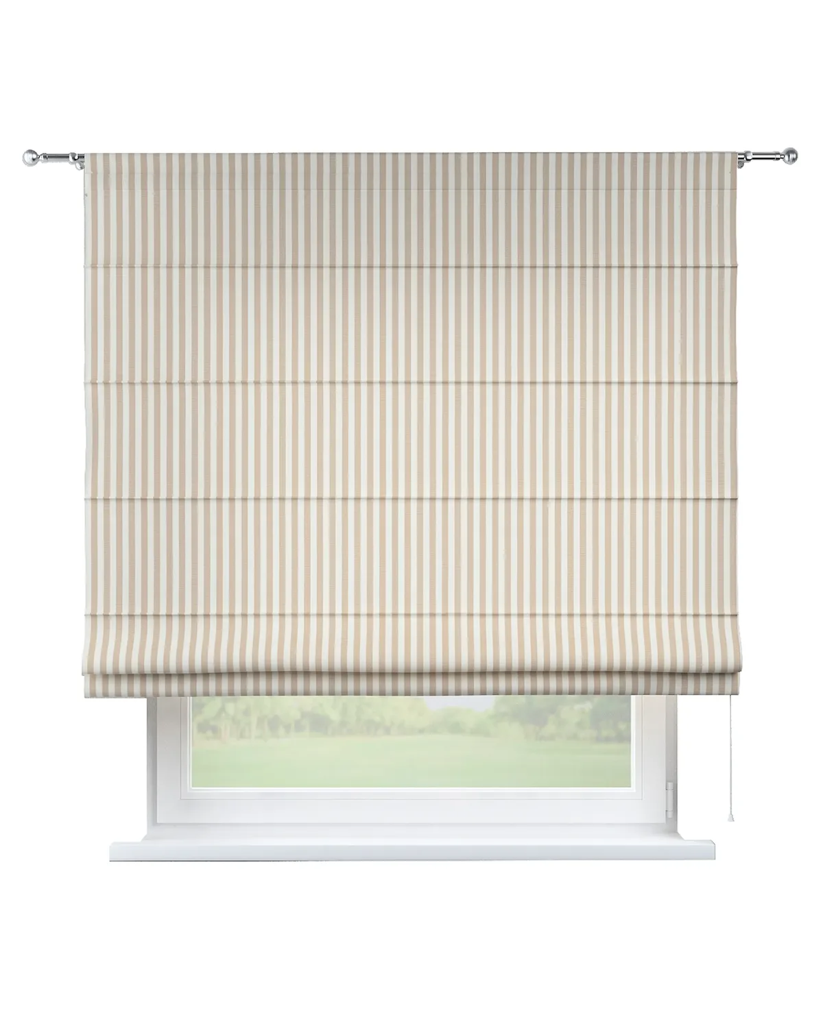 Raffrollo Torino Farbe beige Stoff gemustert de Dekoria – photo du produit