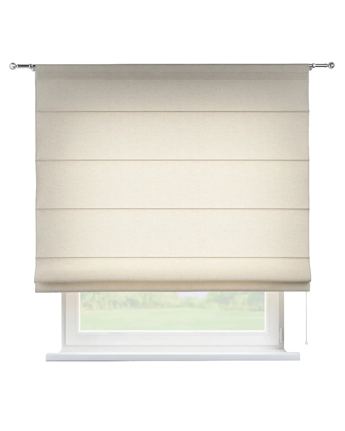 Raffrollo Torino Farbe beige Stoff halbtransparent de Dekoria – photo du produit